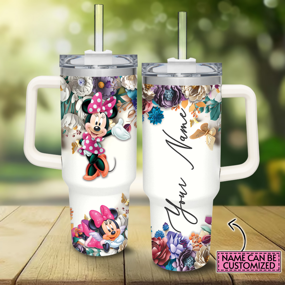 Minnie Mickey Mouse And Friends Cartoon Custom Stanley Cup 40 oz 30 oz Tumbler With Handle