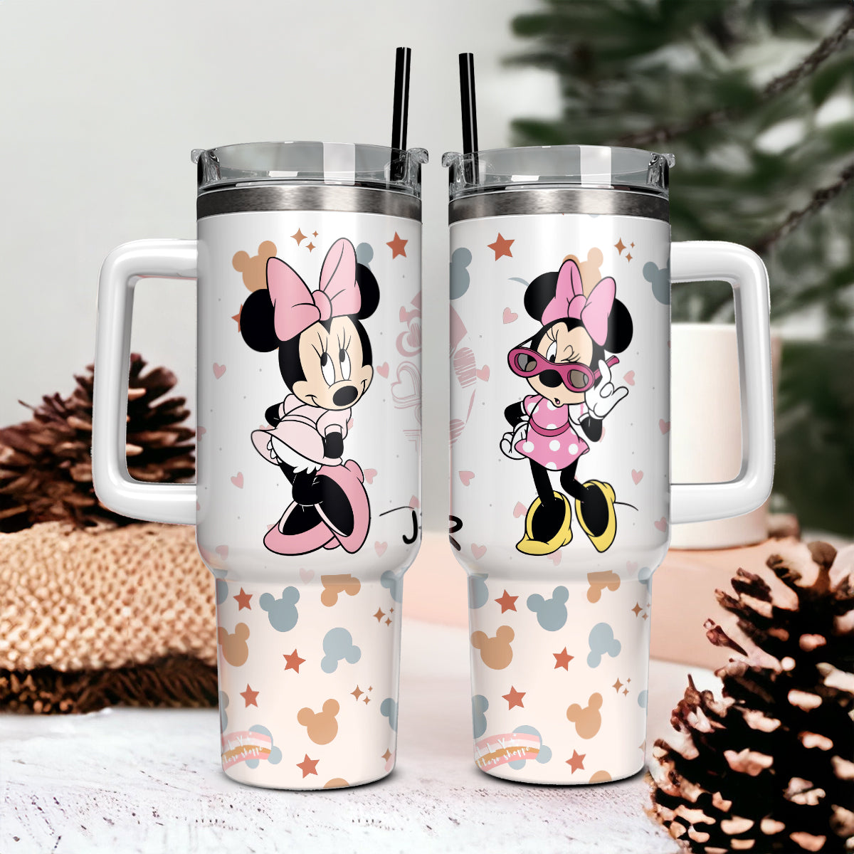 Minnie Mouse Cartoon Custom Stanley Cup 40 oz 30 oz Tumbler With Handle