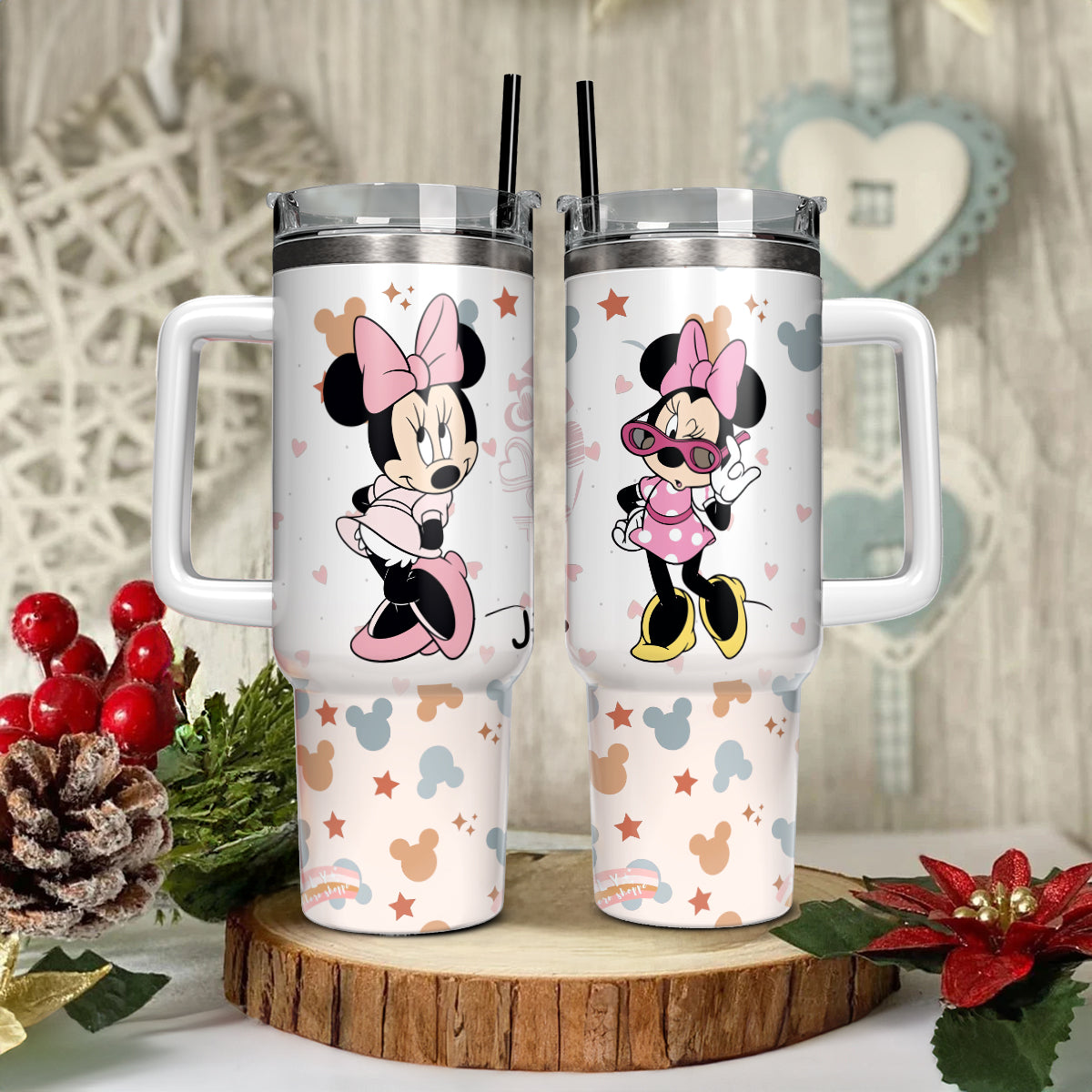 Minnie Mouse Cartoon Custom Stanley Cup 40 oz 30 oz Tumbler With Handle