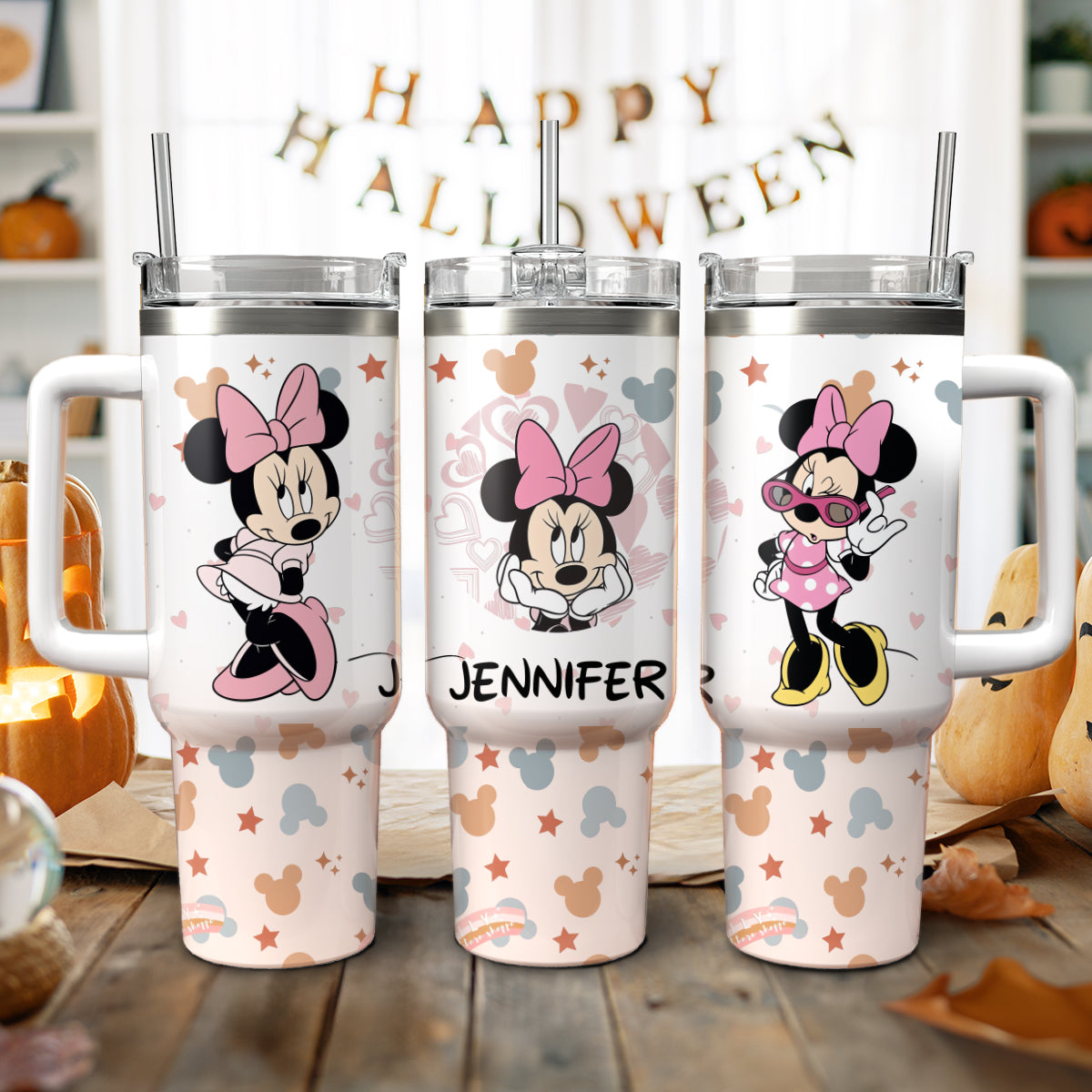Minnie Mouse Cartoon Custom Stanley Cup 40 oz 30 oz Tumbler With Handle