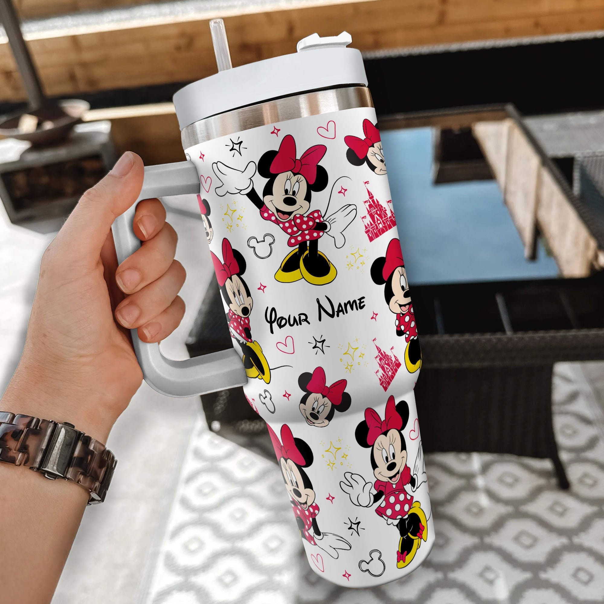 Minnie Mouse Disney Cartoon Custom Stanley Cup 40 oz 30 oz Tumbler With Handle