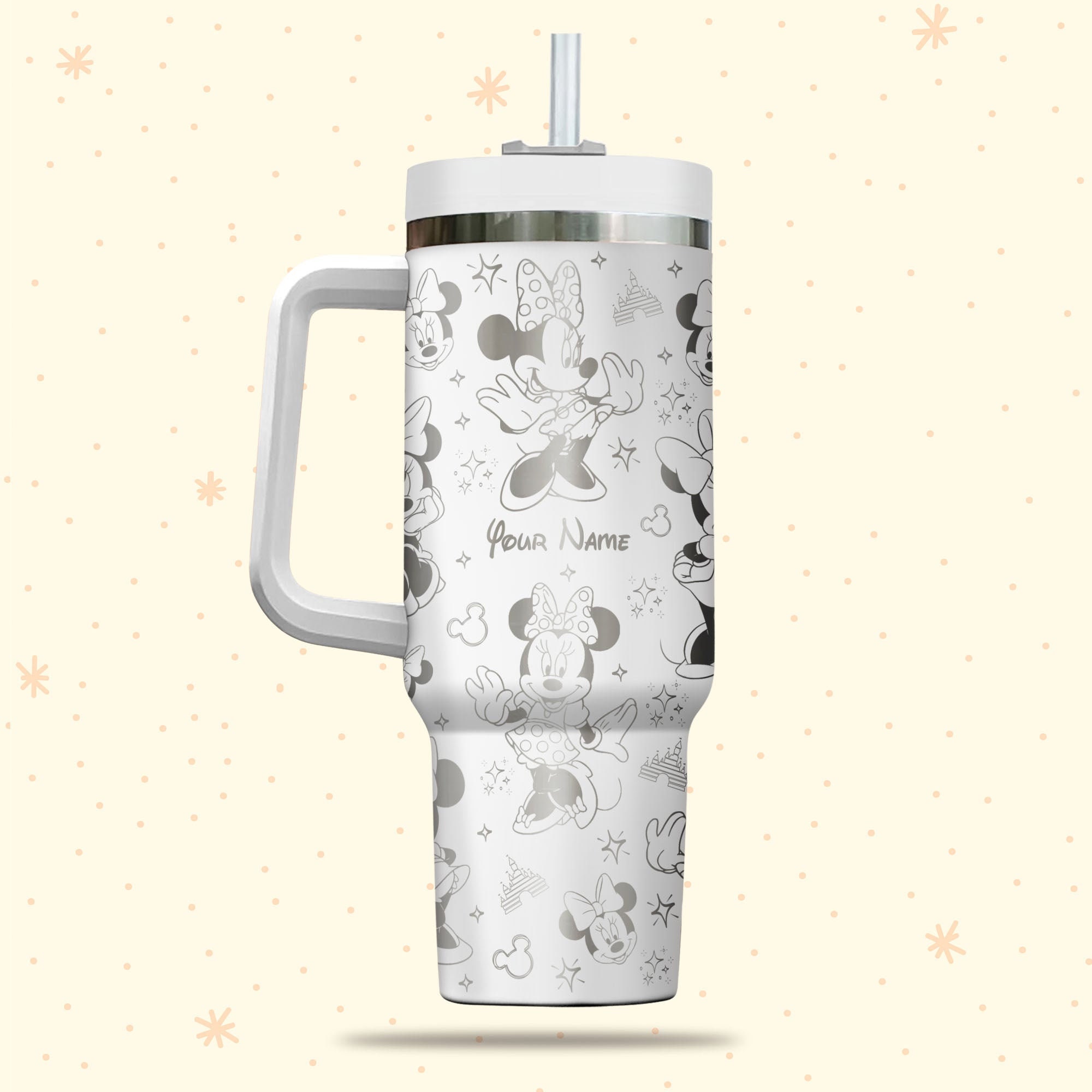 Minnie Mouse Disney Cartoon Custom Stanley Cup 40 oz 30 oz Tumbler With Handle
