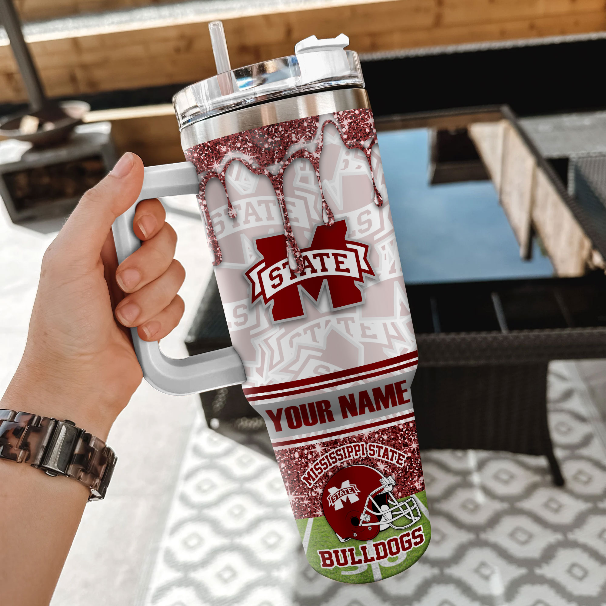 Mississippi State Bulldogs NCAA Custom Stanley Cup 40 oz 30 oz Tumbler With Handle