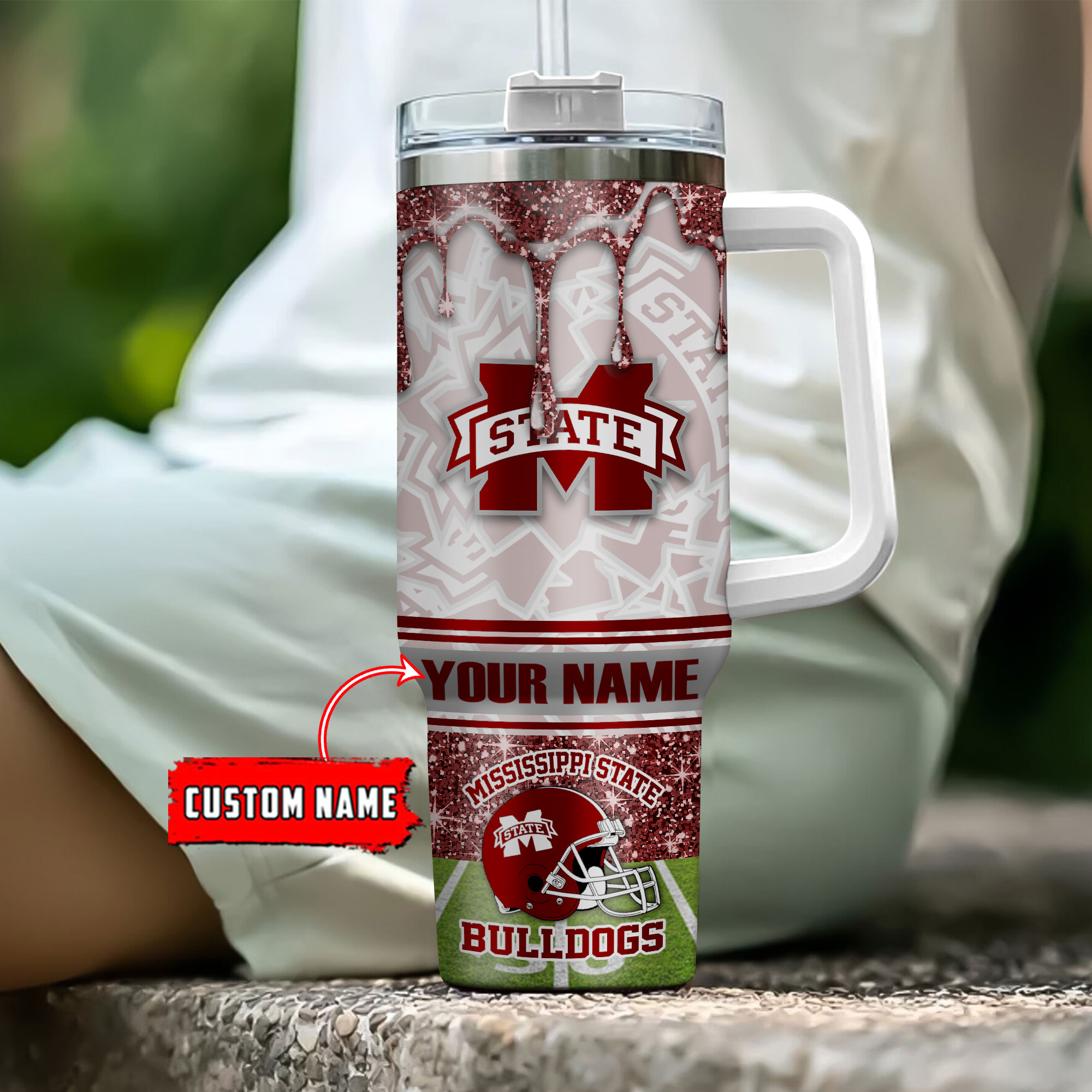 Mississippi State Bulldogs NCAA Custom Stanley Cup 40 oz 30 oz Tumbler With Handle