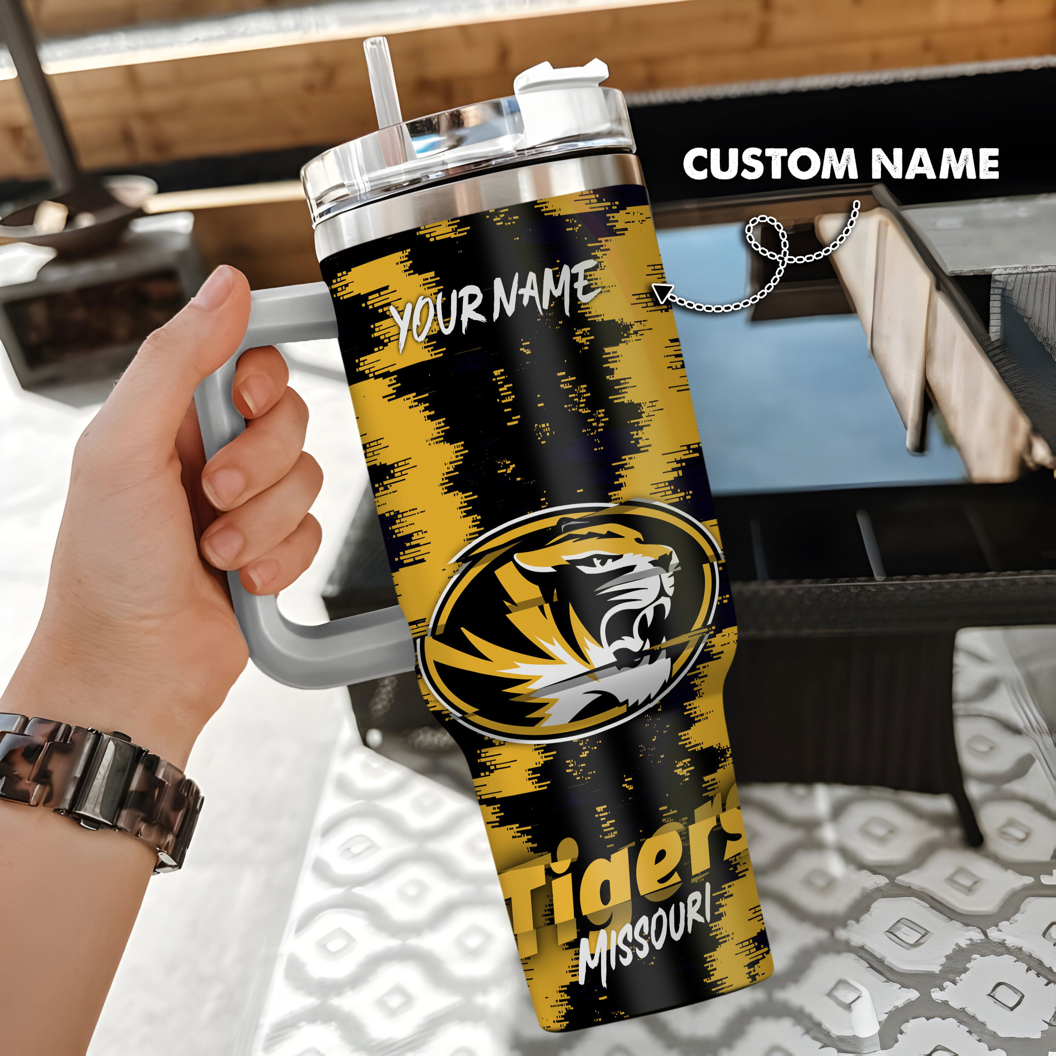 Missouri Tigers NCAA Custom Stanley Cup 40 oz 30 oz Tumbler With Handle