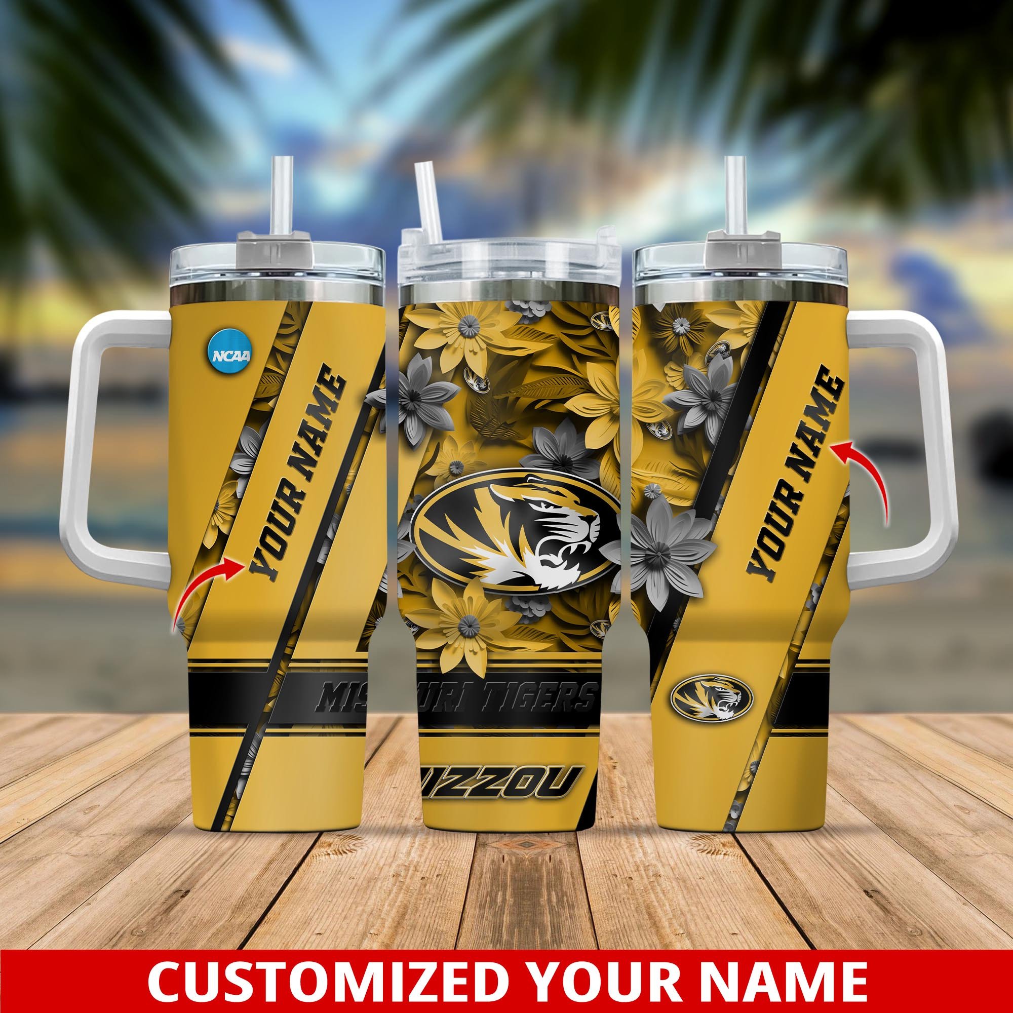 Missouri Tigers NCAA Custom Stanley Cup 40 oz 30 oz Tumbler With Handle
