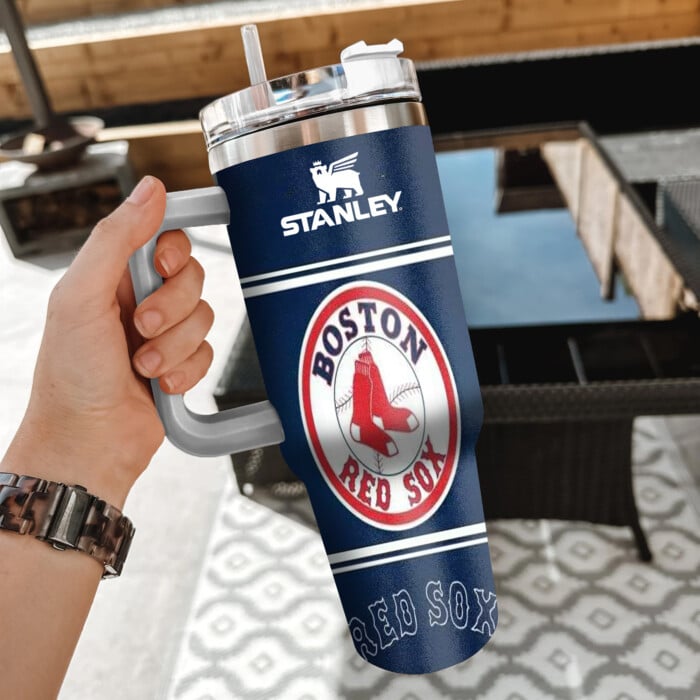 MLB Boston Red Sox Custom Stanley Cup 40 oz 30 oz Tumbler With Handle
