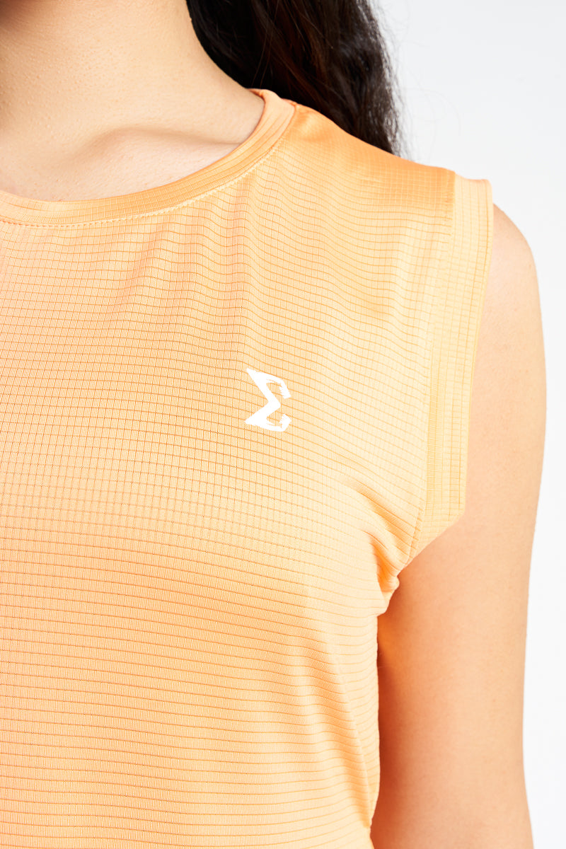 Mock Orange Shooting Star Gym Sport Workout Tank Top