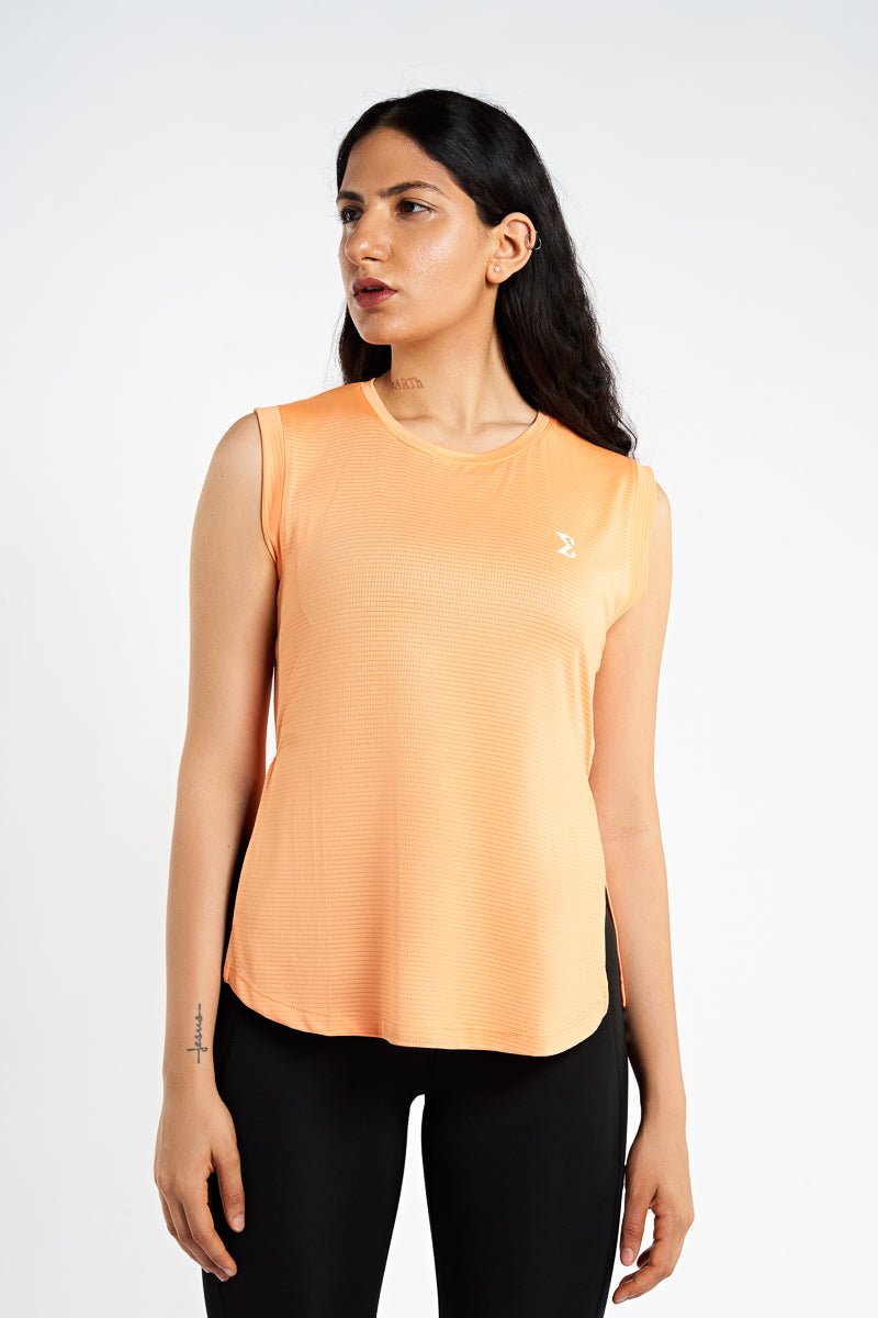 Mock Orange Shooting Star Gym Sport Workout Tank Top