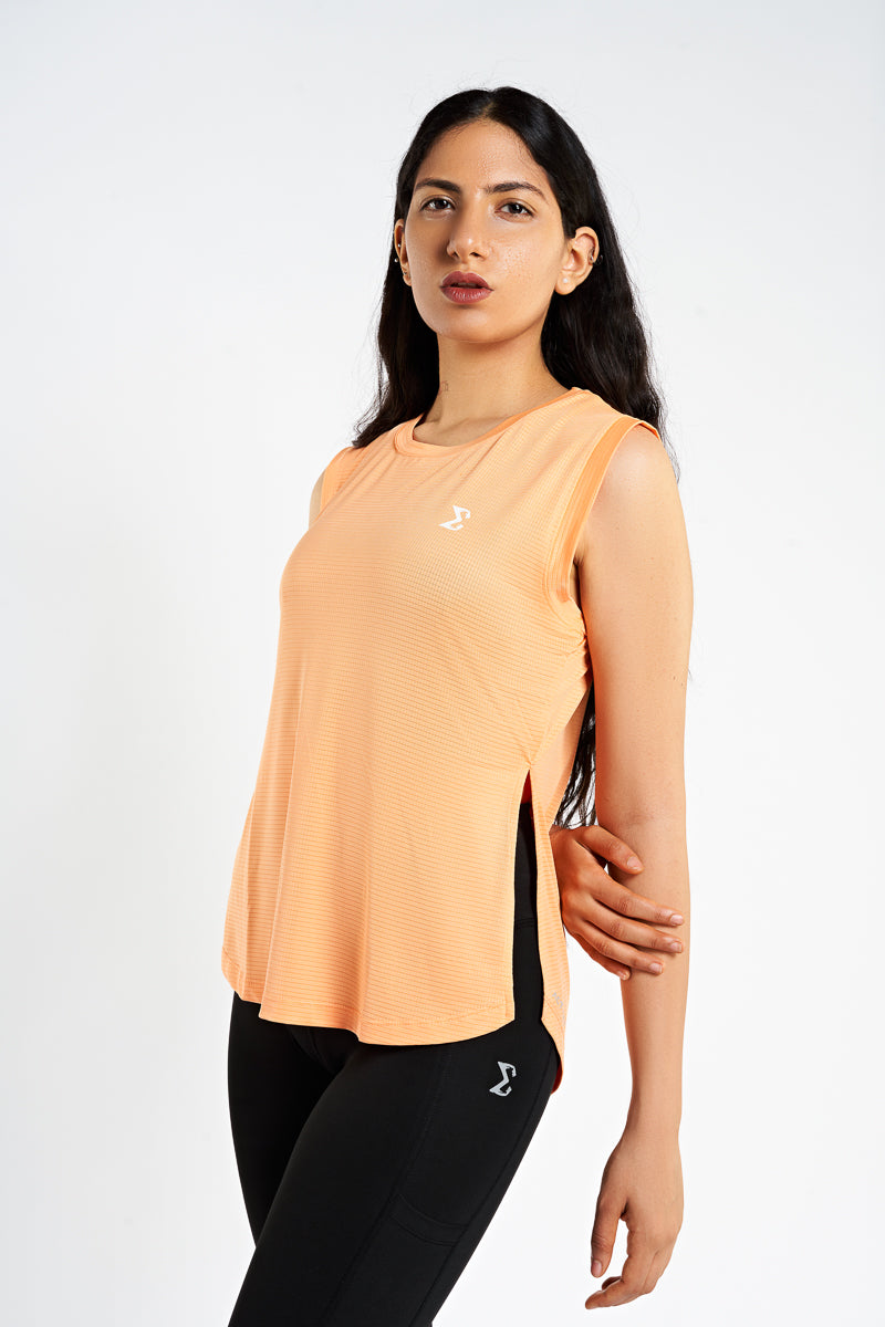 Mock Orange Shooting Star Gym Sport Workout Tank Top