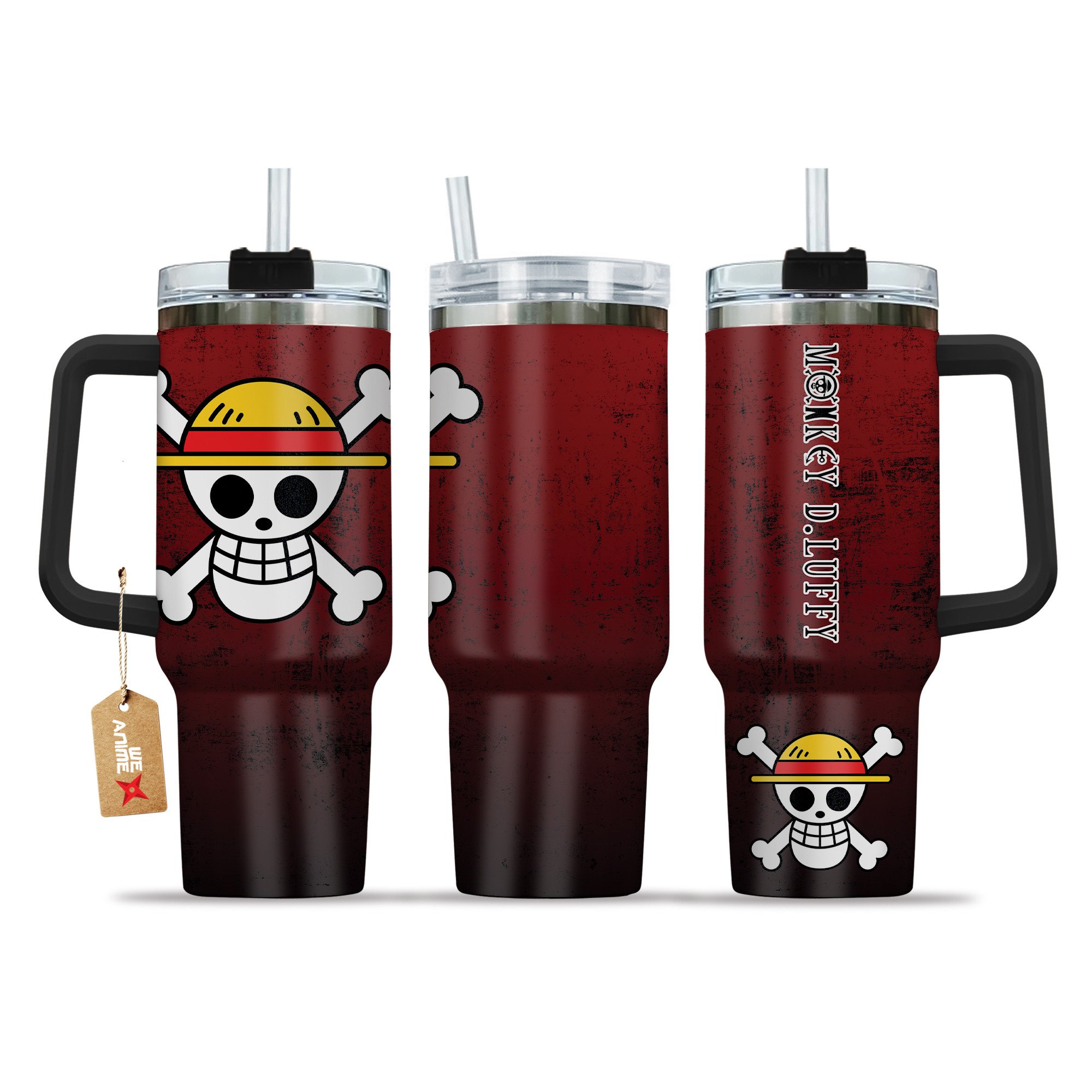 Monkey D.Luffy One Piece Anime Custom Stanley Cup 40 oz 30 oz Tumbler With Handle