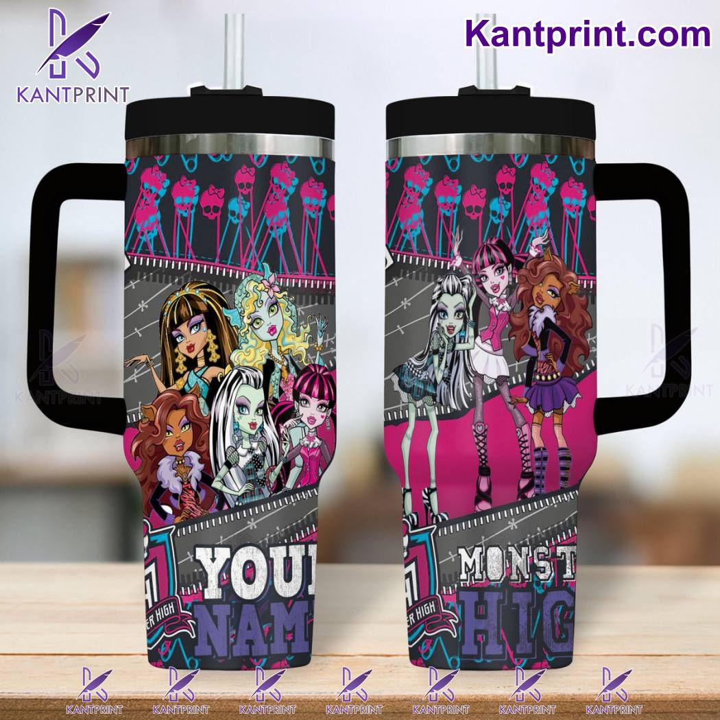 Monster High Cartoon Custom Stanley Cup 40 oz 30 oz Tumbler With Handle