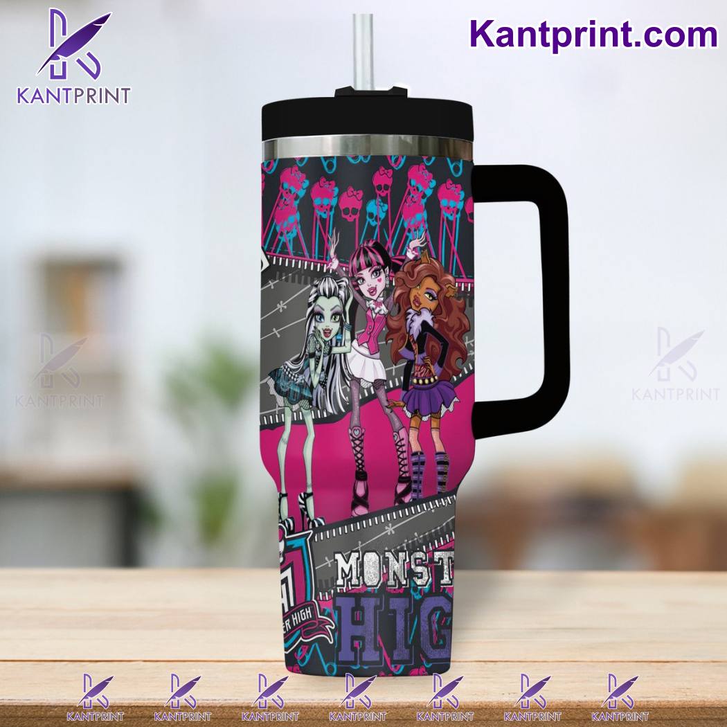 Monster High Cartoon Custom Stanley Cup 40 oz 30 oz Tumbler With Handle