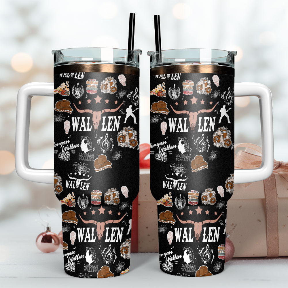 Morgan Wallen Music Custom Stanley Cup 40 oz 30 oz Tumbler With Handle
