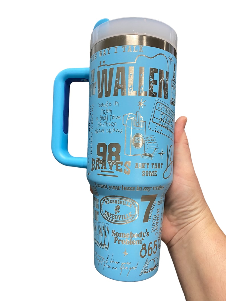 Morgan Wallen Music Custom Stanley Cup 40 oz 30 oz Tumbler With Handle