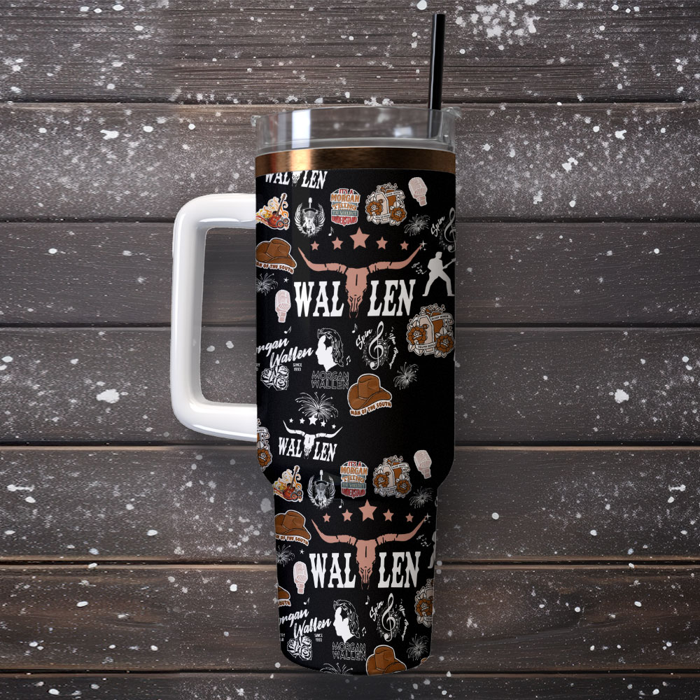 Morgan Wallen Music Custom Stanley Cup 40 oz 30 oz Tumbler With Handle