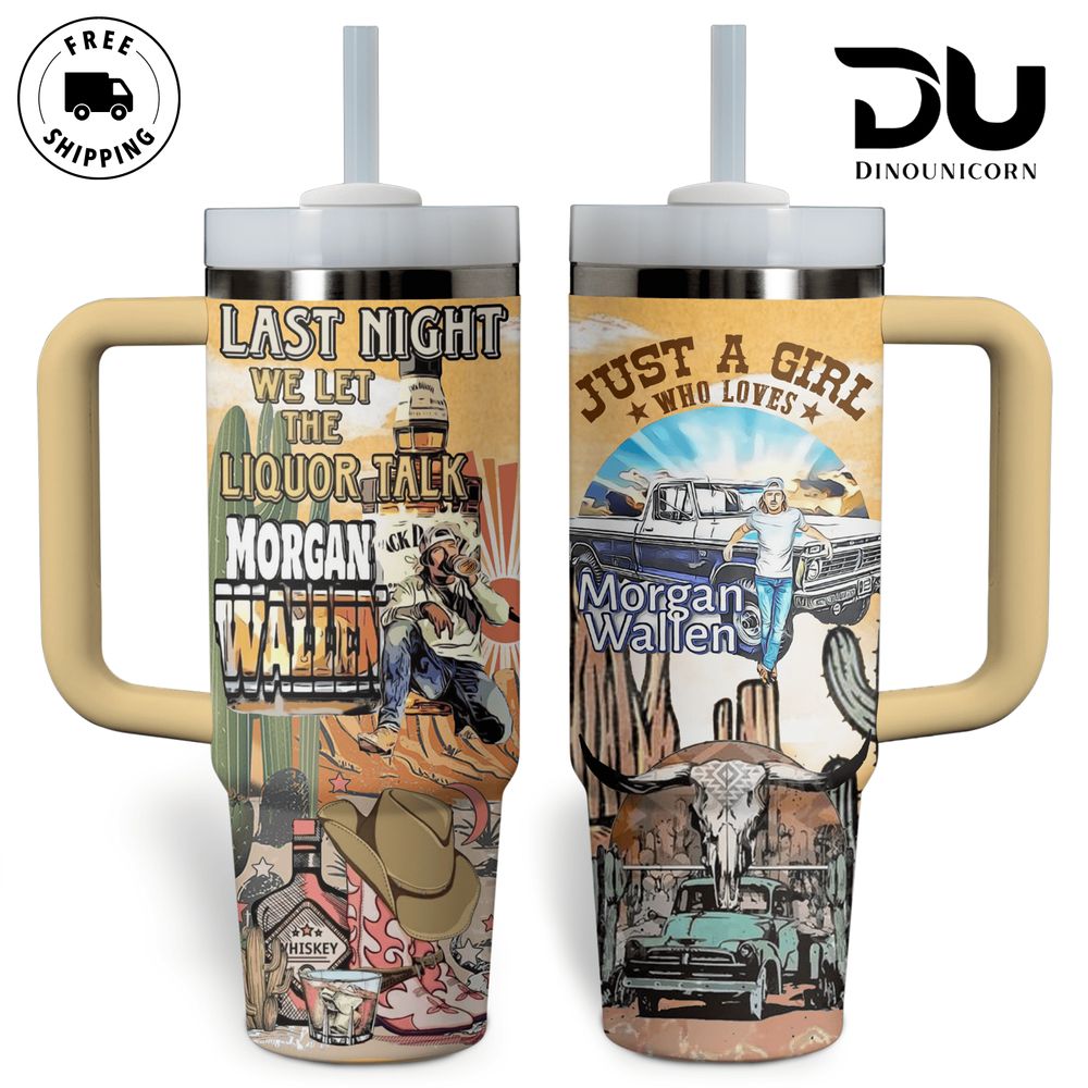 Morgan Wallen Music Custom Stanley Cup 40 oz 30 oz Tumbler With Handle