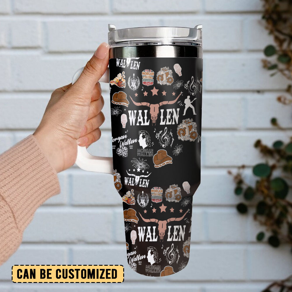 Morgan Wallen Music Custom Stanley Cup 40 oz 30 oz Tumbler With Handle