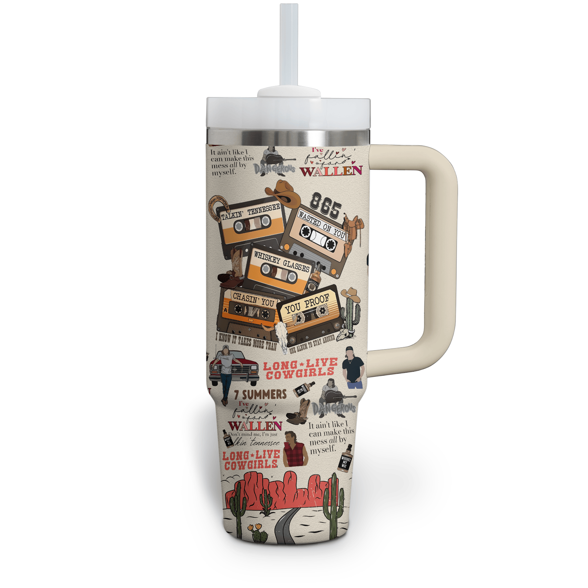 Morgan Wallen Music Custom Stanley Cup 40 oz 30 oz Tumbler With Handle