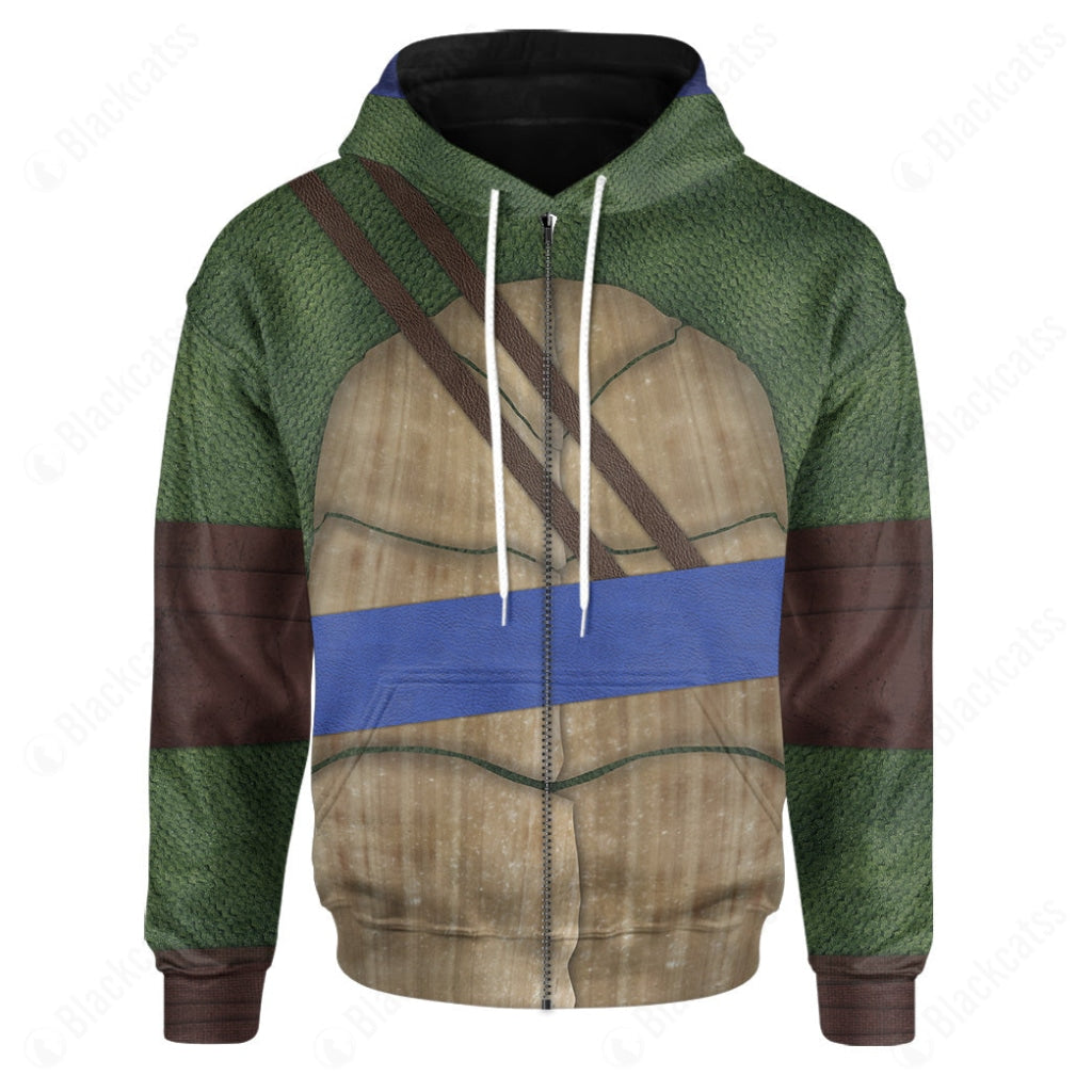 Movie TMNT Mastery of Ninjutsu Leonardo Blue Strings Costume Hoodie Sweatshirt T-Shirt Sweatpants Tracksuit - Stormmerch Exclusive