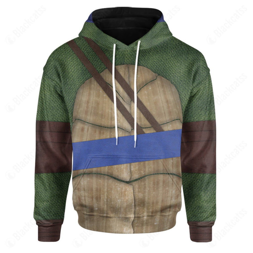 Movie TMNT Mastery of Ninjutsu Leonardo Blue Strings Costume Hoodie Sweatshirt T-Shirt Sweatpants Tracksuit - Stormmerch Exclusive