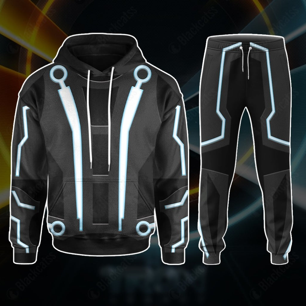 Movie Tron Sam Flynn Costume Hoodie Sweatshirt T-Shirt Sweatpants Tracksuit - Stormmerch Exclusive