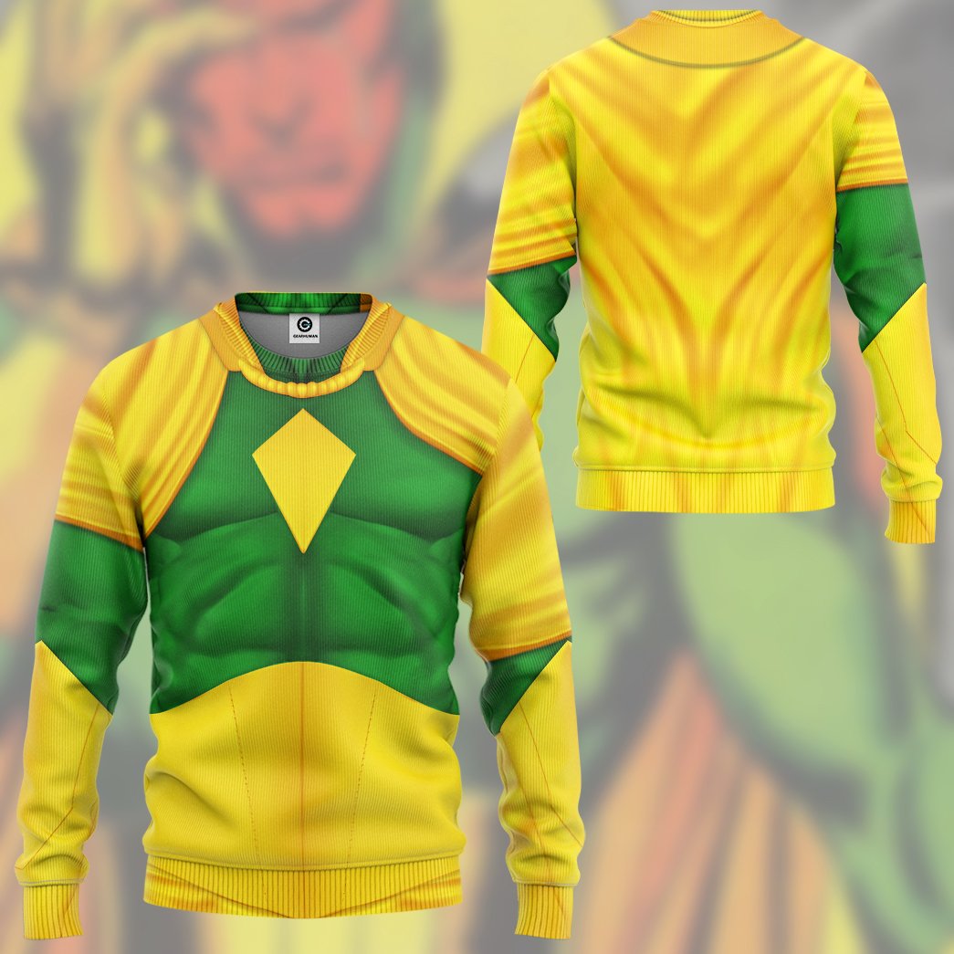 Mrvl Vision Comic Suit Costume Hoodie Sweatshirt T-Shirt Sweatpants Tracksuit - Stormmerch Exclusive