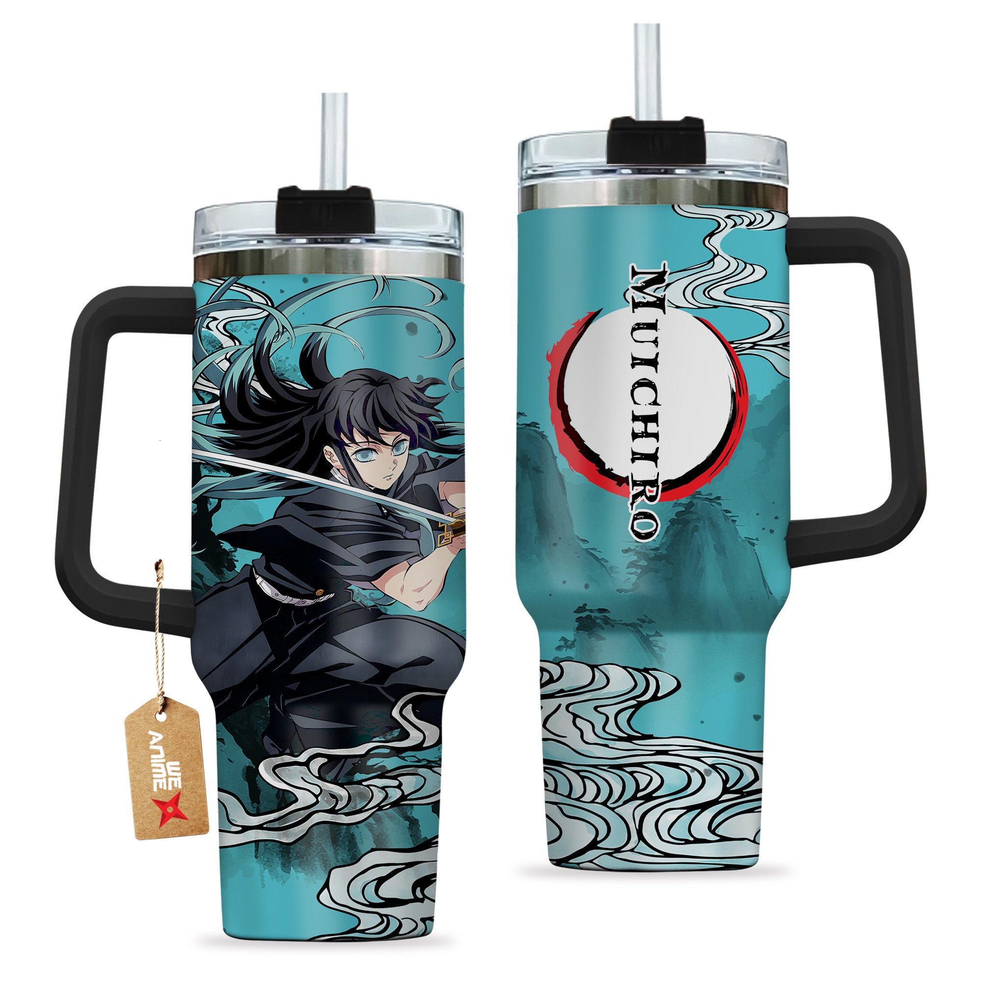 Muichiro Tokito Kimestu no Yaiba Anime Custom Stanley Cup 40 oz 30 oz Tumbler With Handle