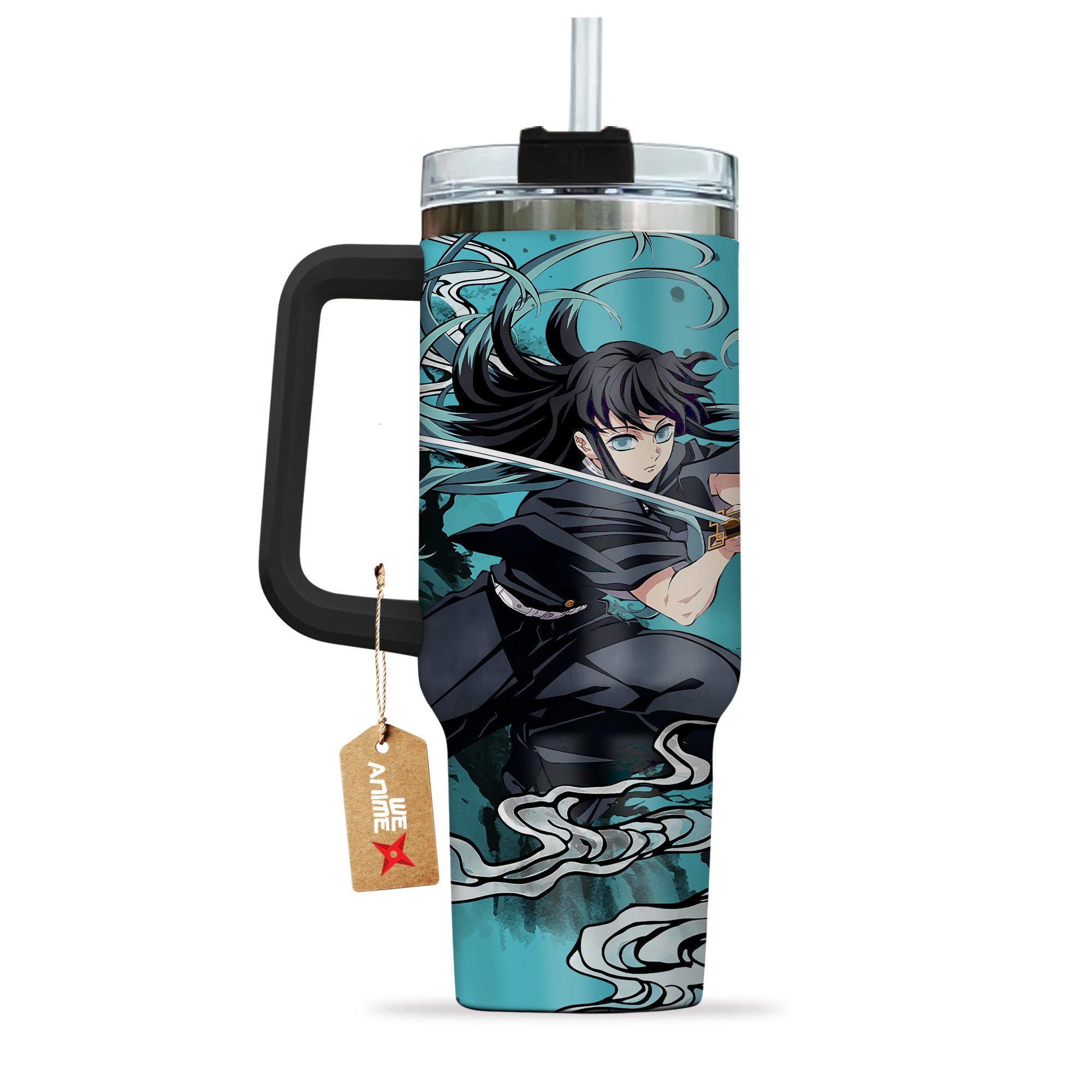 Muichiro Tokito Kimestu no Yaiba Anime Custom Stanley Cup 40 oz 30 oz Tumbler With Handle