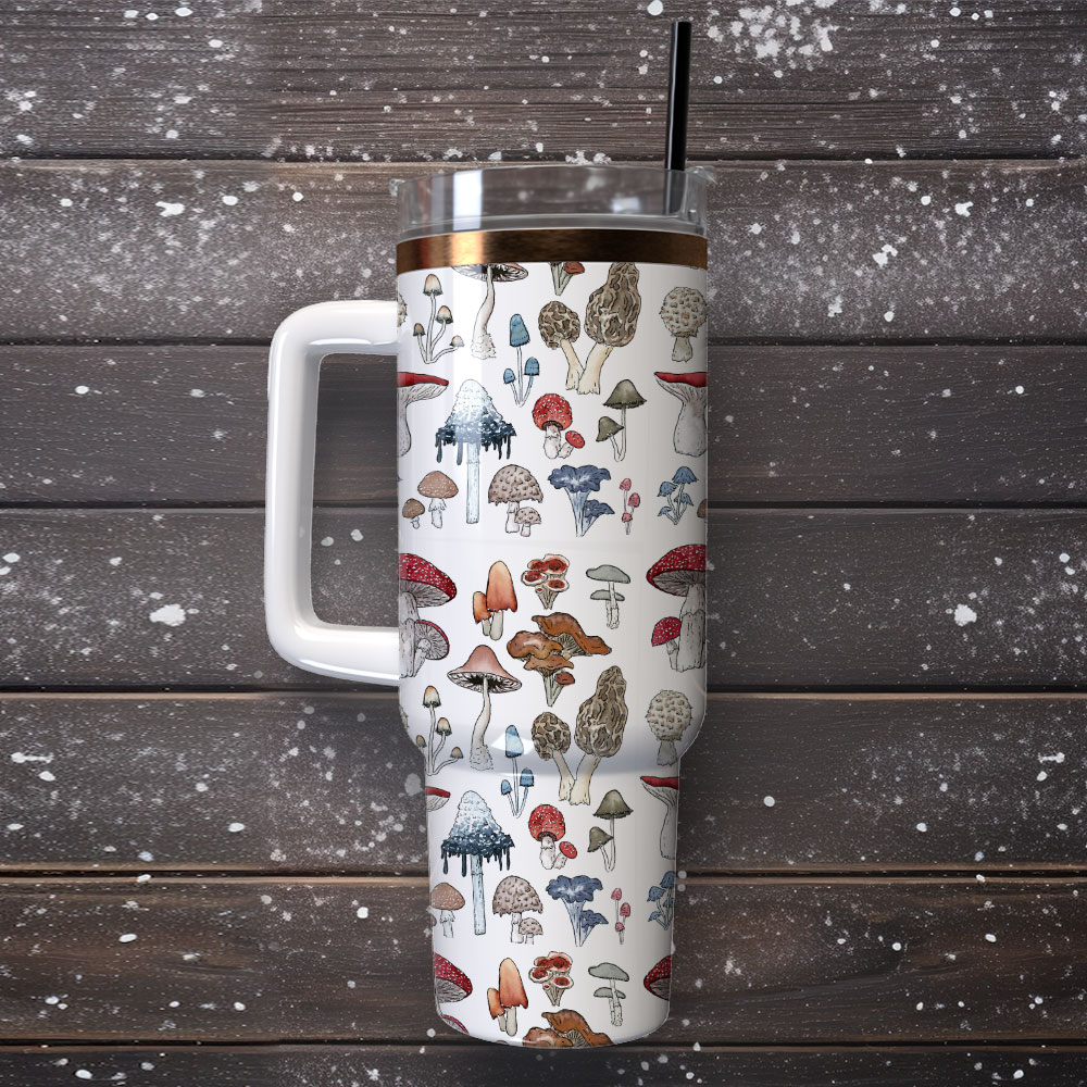 Mushroom Patterns Custom Stanley Cup 40 oz 30 oz Tumbler With Handle
