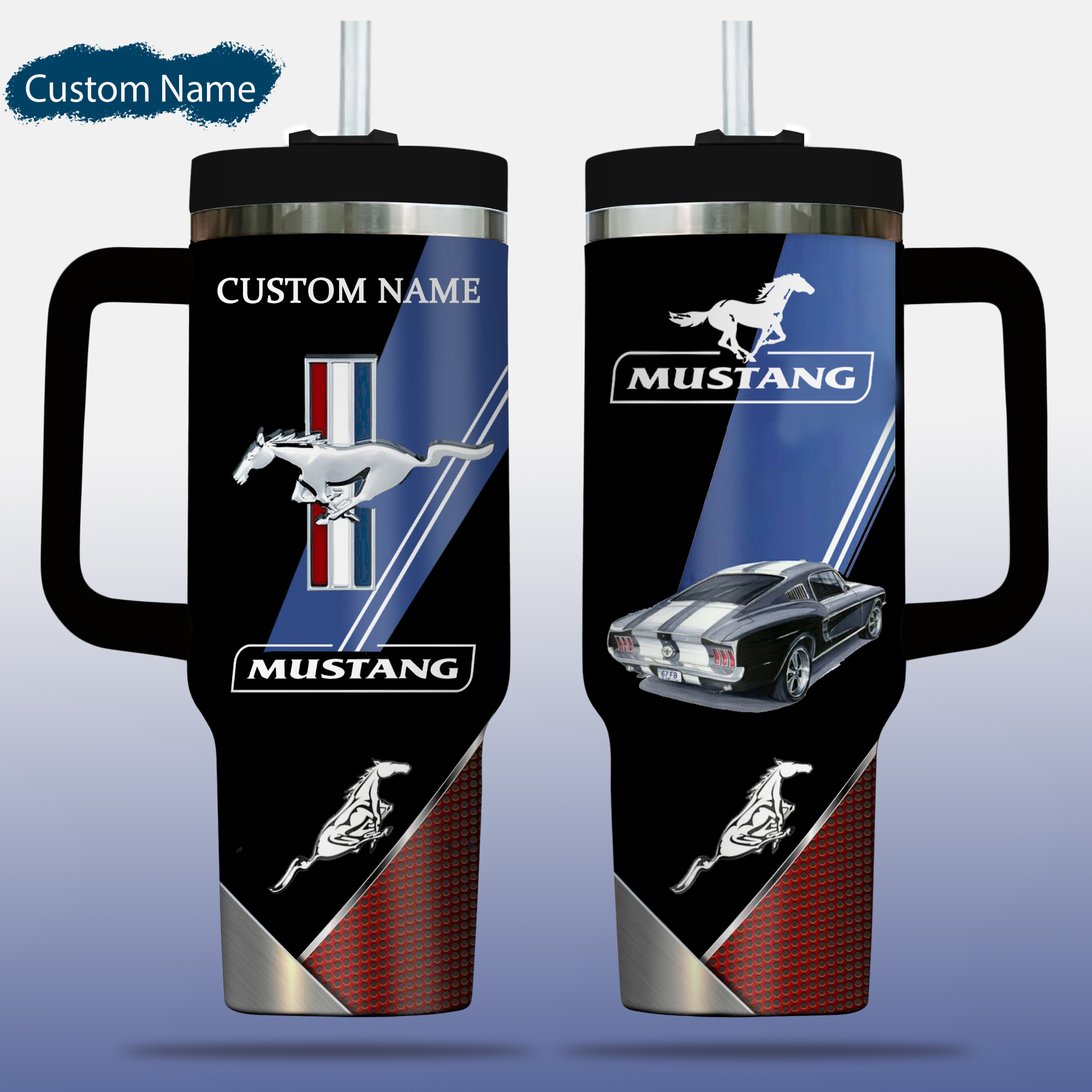 Mustang Car Custom Stanley Cup 40 oz 30 oz Tumbler With Handle