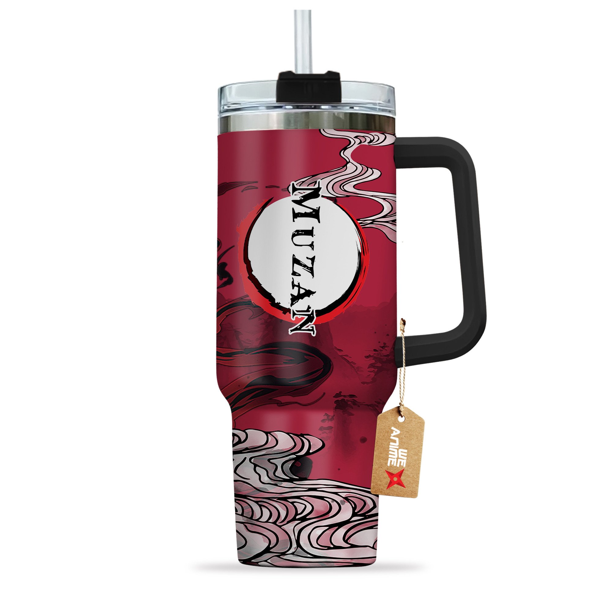 Muzan Kibutsuji Kimestu no Yaiba Anime Custom Stanley Cup 40 oz 30 oz Tumbler With Handle