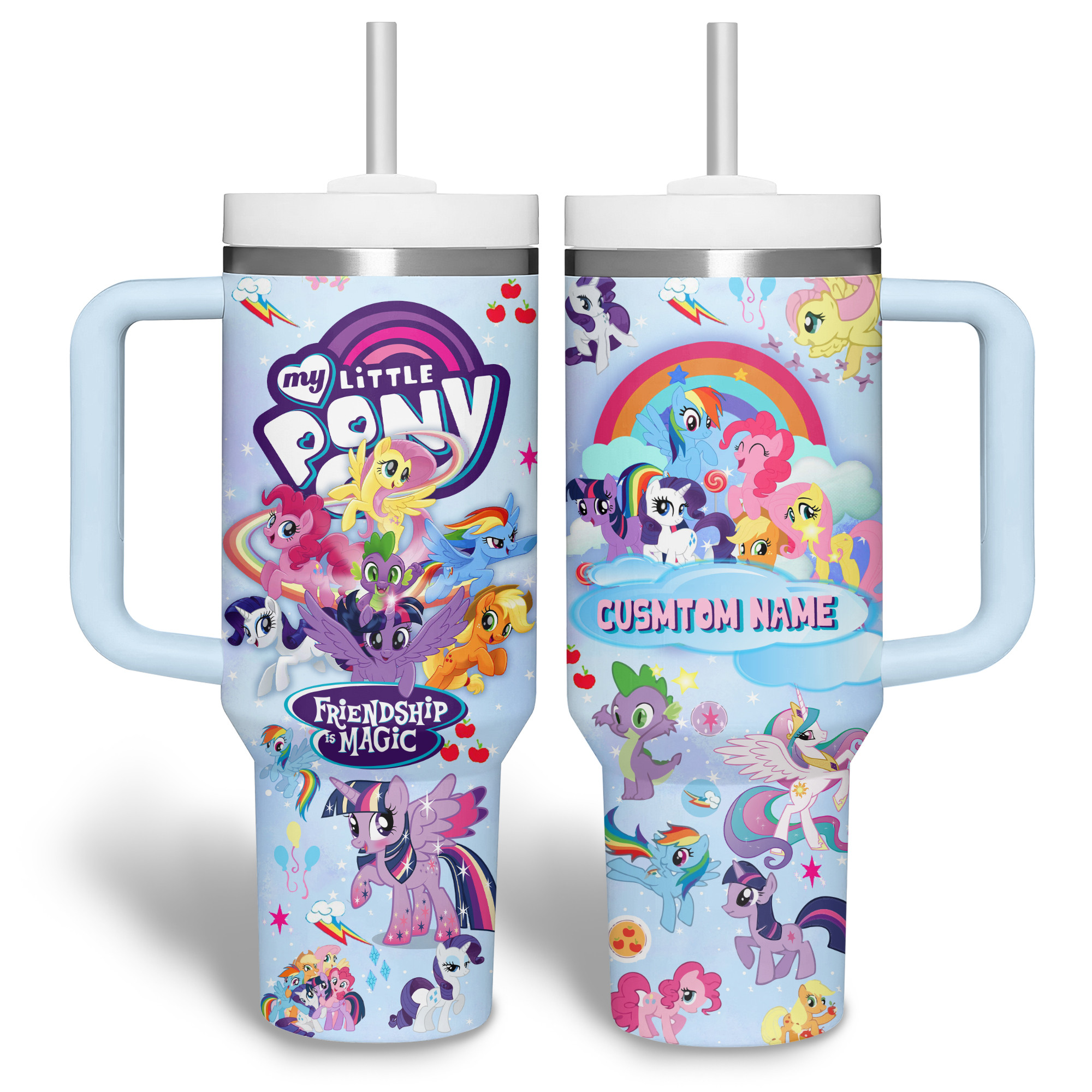 My Little Pony Cartoon Custom Stanley Cup 40 oz 30 oz Tumbler With Handle