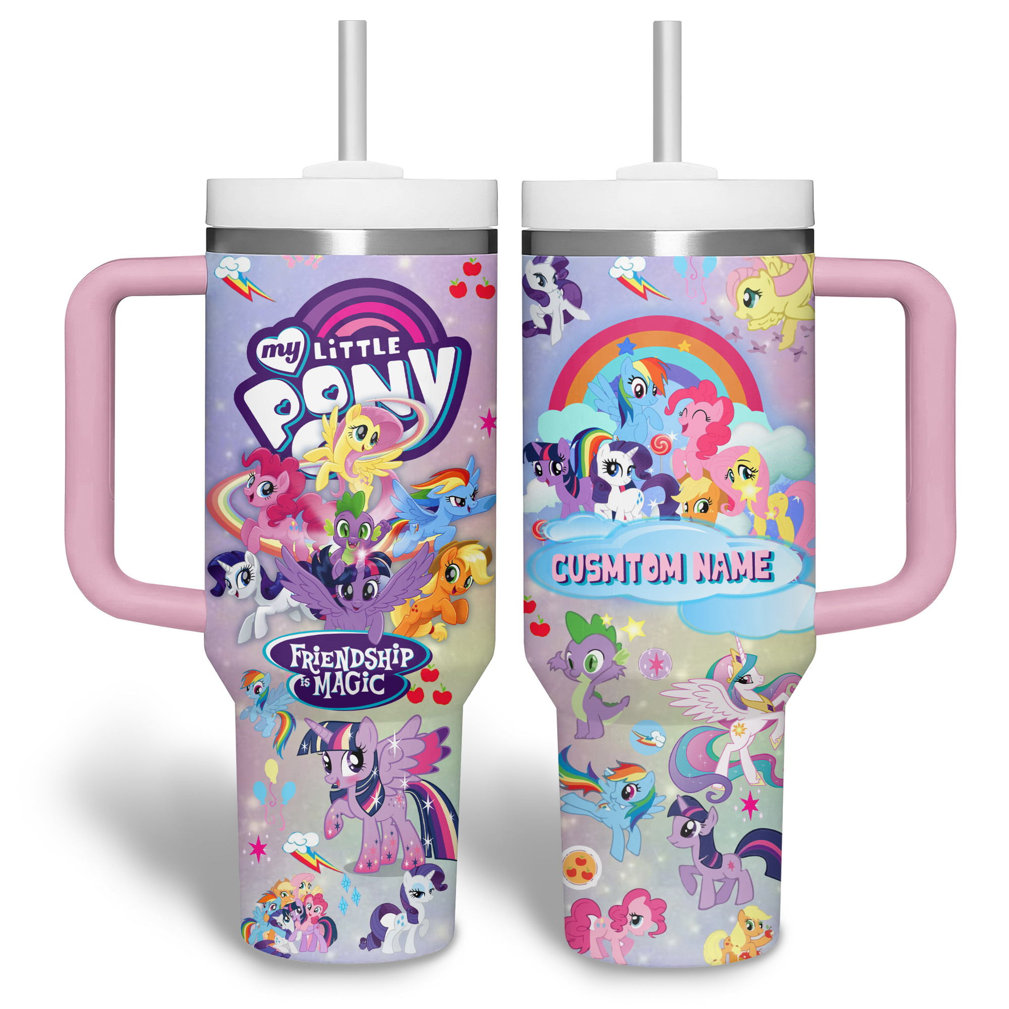 My Little Pony Cartoon Custom Stanley Cup 40 oz 30 oz Tumbler With Handle