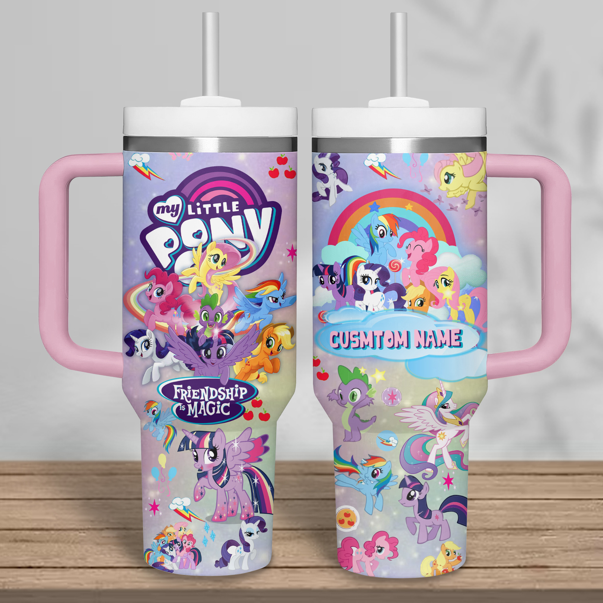 My Little Pony Cartoon Custom Stanley Cup 40 oz 30 oz Tumbler With Handle