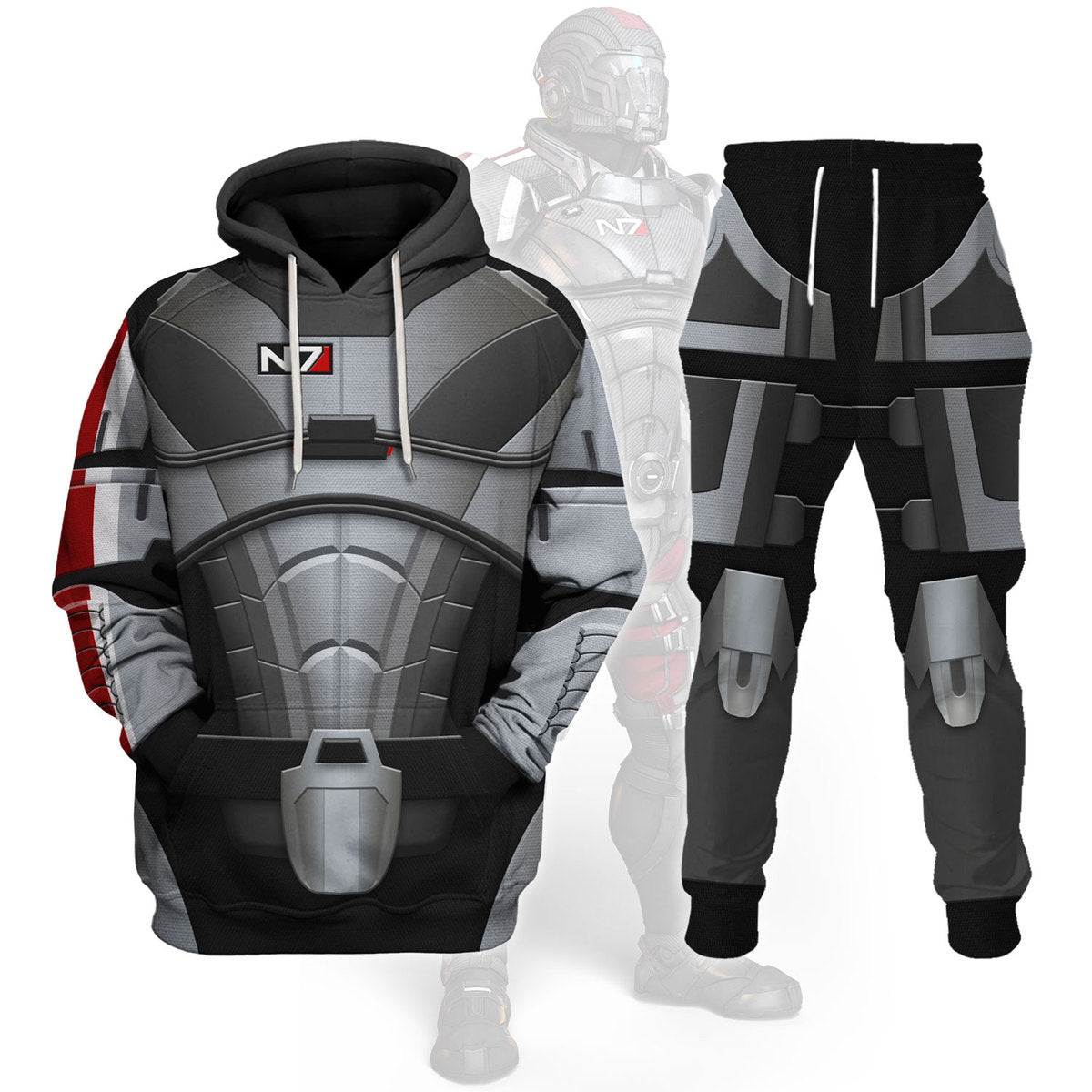 N7 Armor Hoodie Sweatshirt T-shirt Sweatpants Outfit Costume - Stormmerch Exclusive
