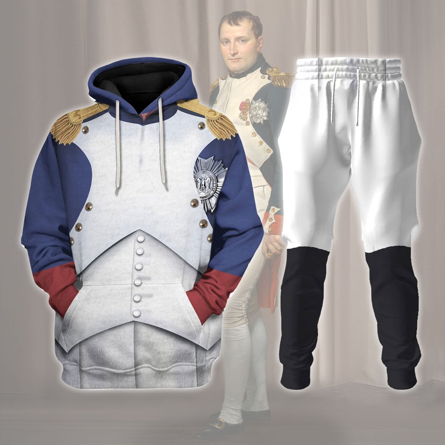 Napoleon Bonaparte I Costume Hoodie Sweatshirt T-Shirt Sweatpants Tracksuit - Stormmerch Exclusive