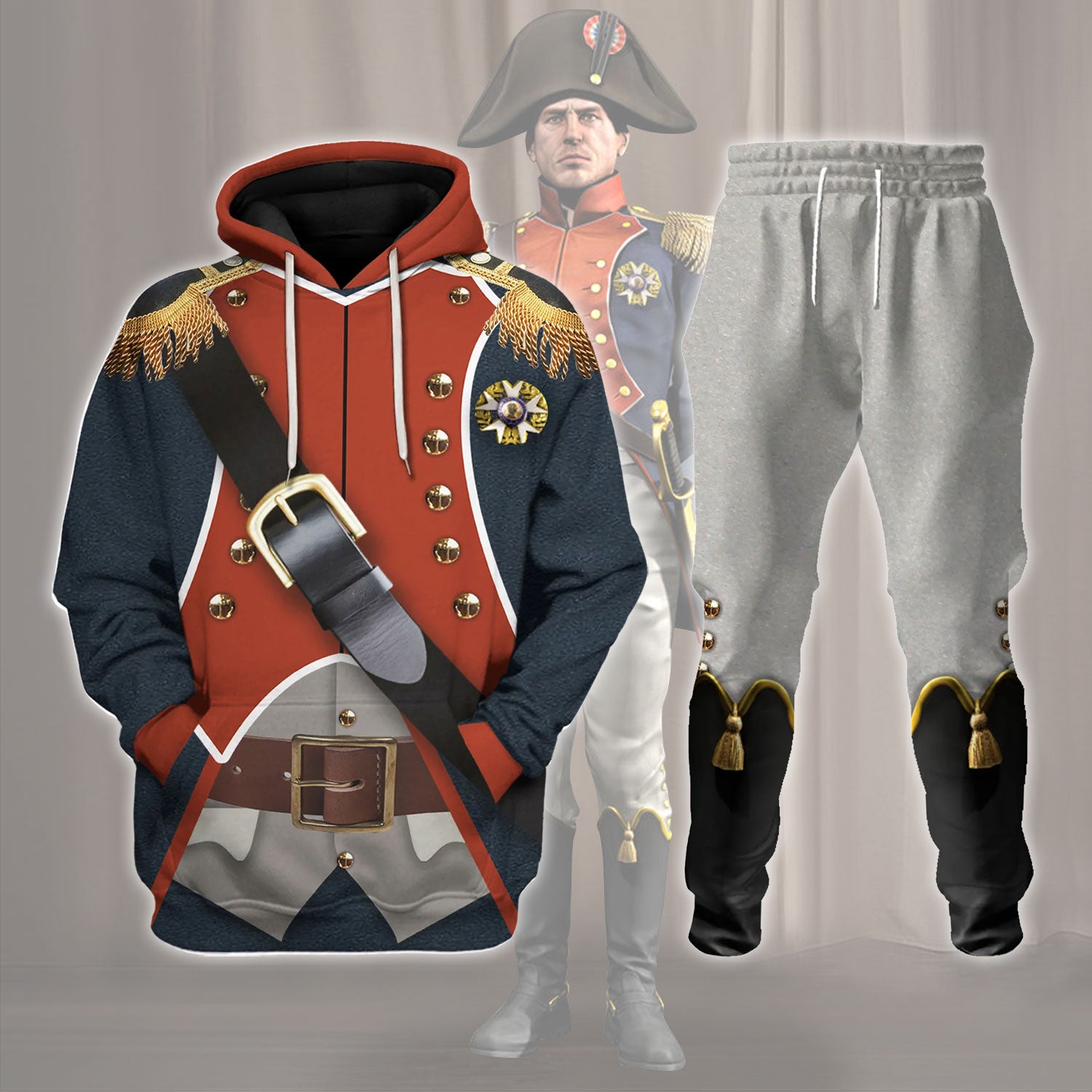 Napoleon Infantryman Costume Hoodie Sweatshirt T-Shirt Sweatpants Tracksuit - Stormmerch Exclusive