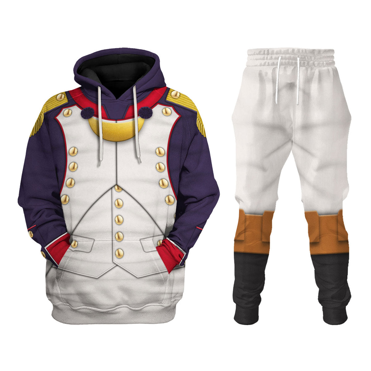 Napoleonic French Line Infantry Officer-1806-1815 Uniform All Over Print Hoodie Sweatshirt T-Shirt Tracksuit - Stormmerch Exclusive