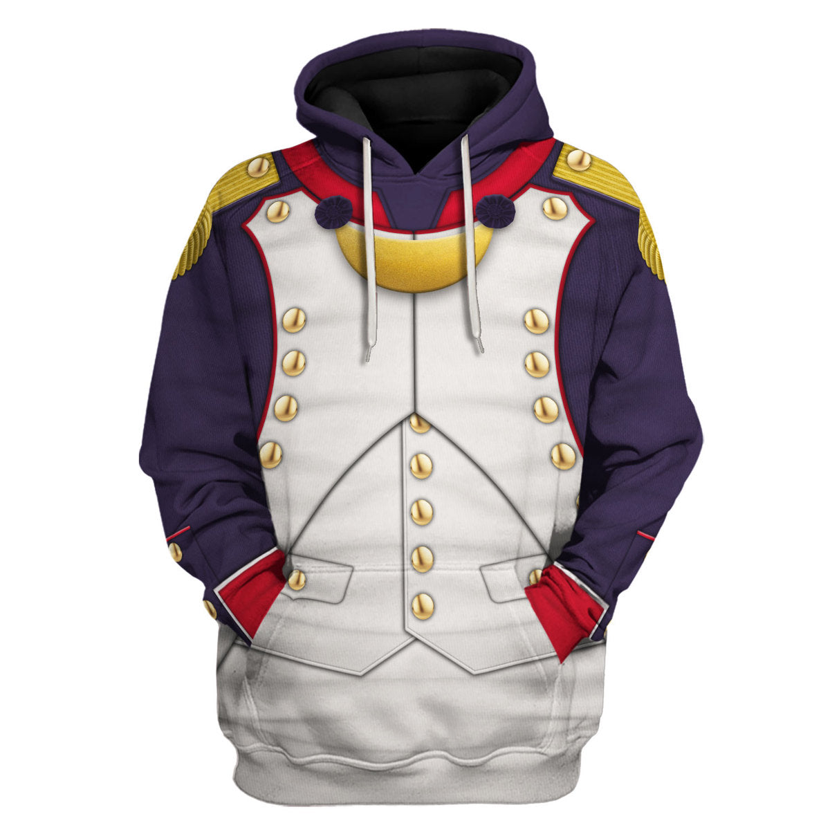 Napoleonic French Line Infantry Officer-1806-1815 Uniform All Over Print Hoodie Sweatshirt T-Shirt Tracksuit - Stormmerch Exclusive