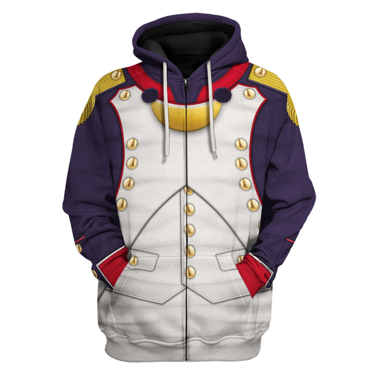 Napoleonic French Line Infantry Officer-1806-1815 Uniform All Over Print Hoodie Sweatshirt T-Shirt Tracksuit - Stormmerch Exclusive
