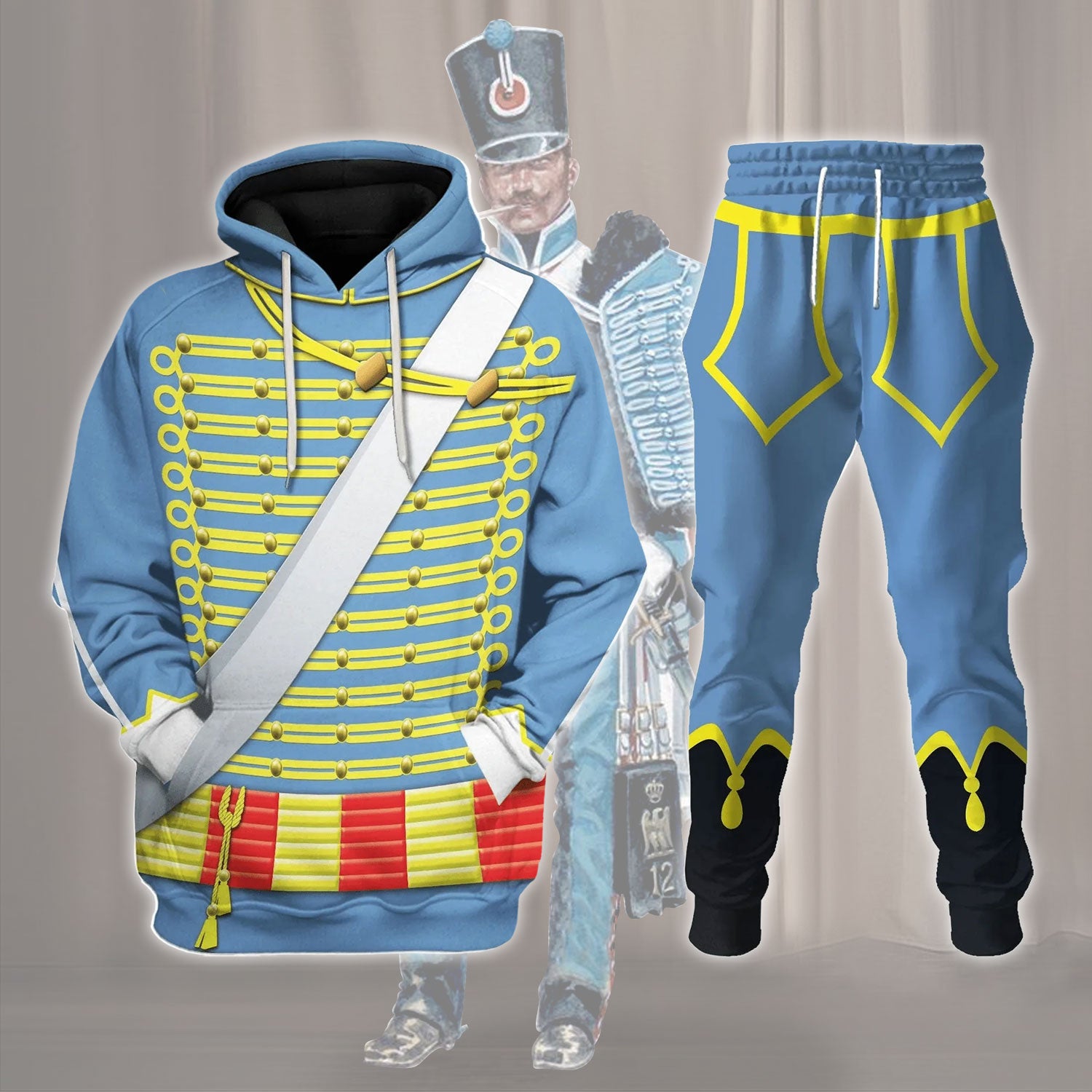 Napoleonic of the French Hussars Costume Hoodie Sweatshirt T-Shirt Sweatpants Tracksuit - Stormmerch Exclusive