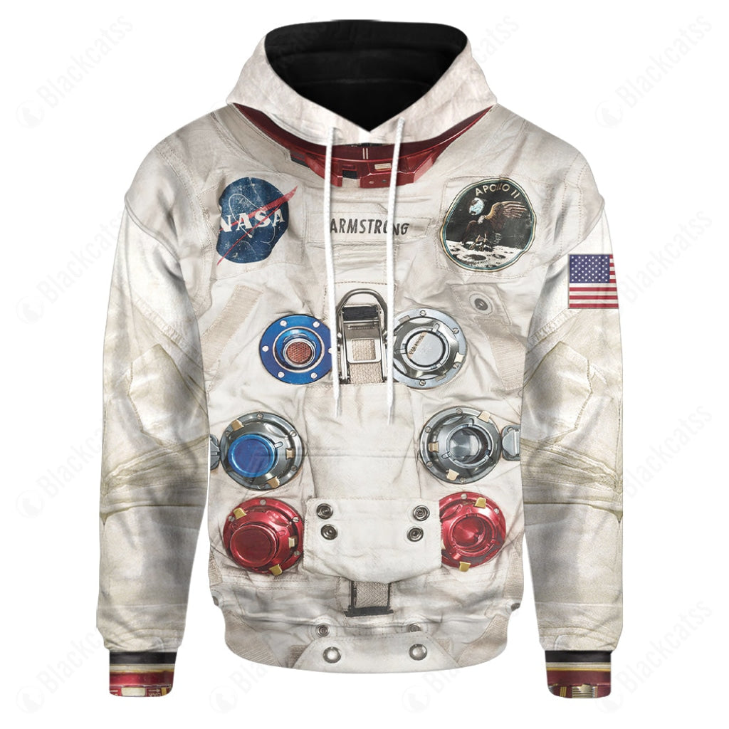 Nasa Apollo 11 Armstrong Spacesuit Costume Hoodie Sweatshirt T-Shirt Sweatpants Tracksuit - Stormmerch Exclusive
