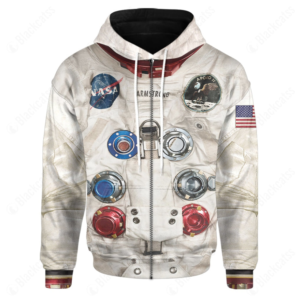 Nasa Apollo 11 Armstrong Spacesuit Costume Hoodie Sweatshirt T-Shirt Sweatpants Tracksuit - Stormmerch Exclusive
