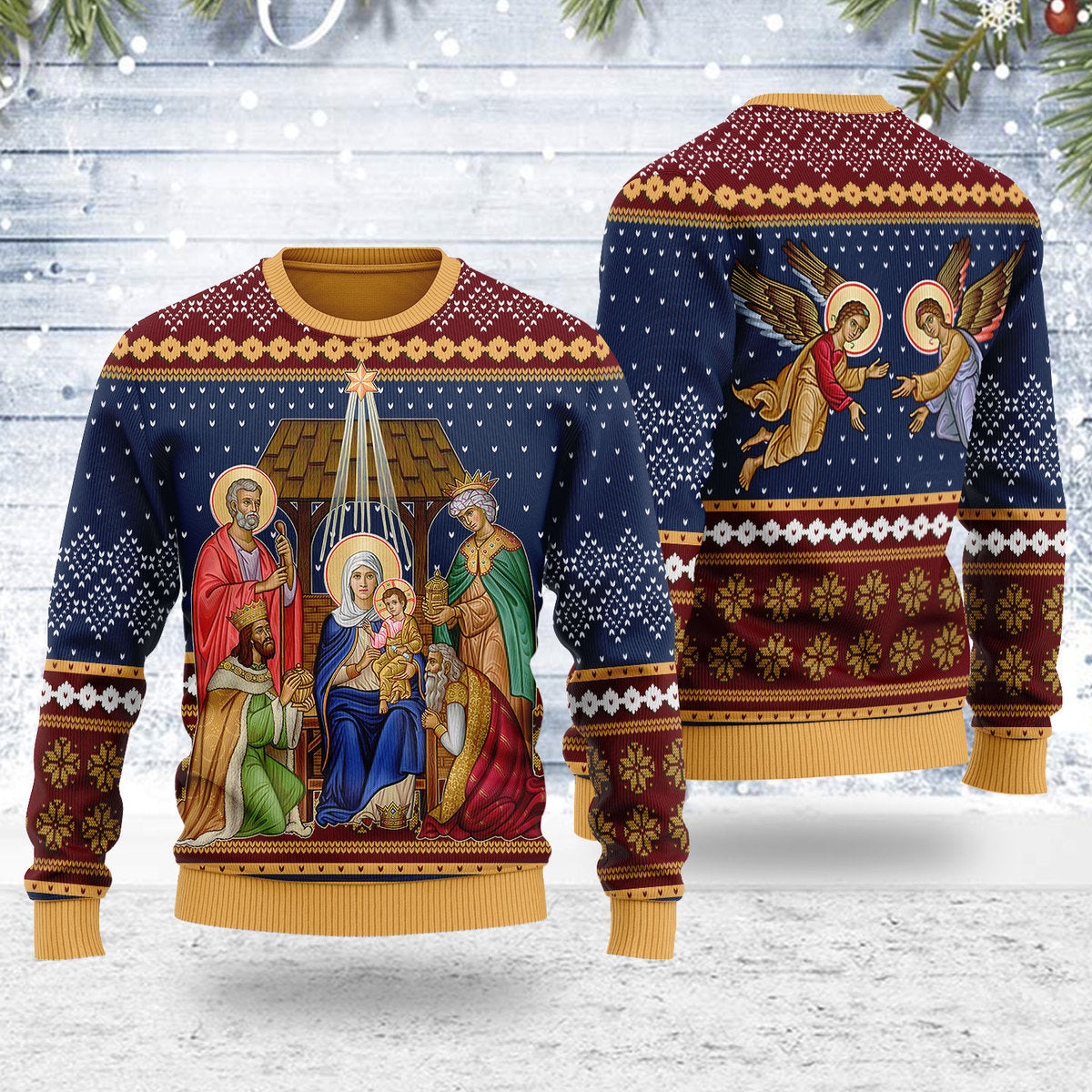 Nativity of Jesus Christ Christmas Sweater - Stormmerch Exclusive