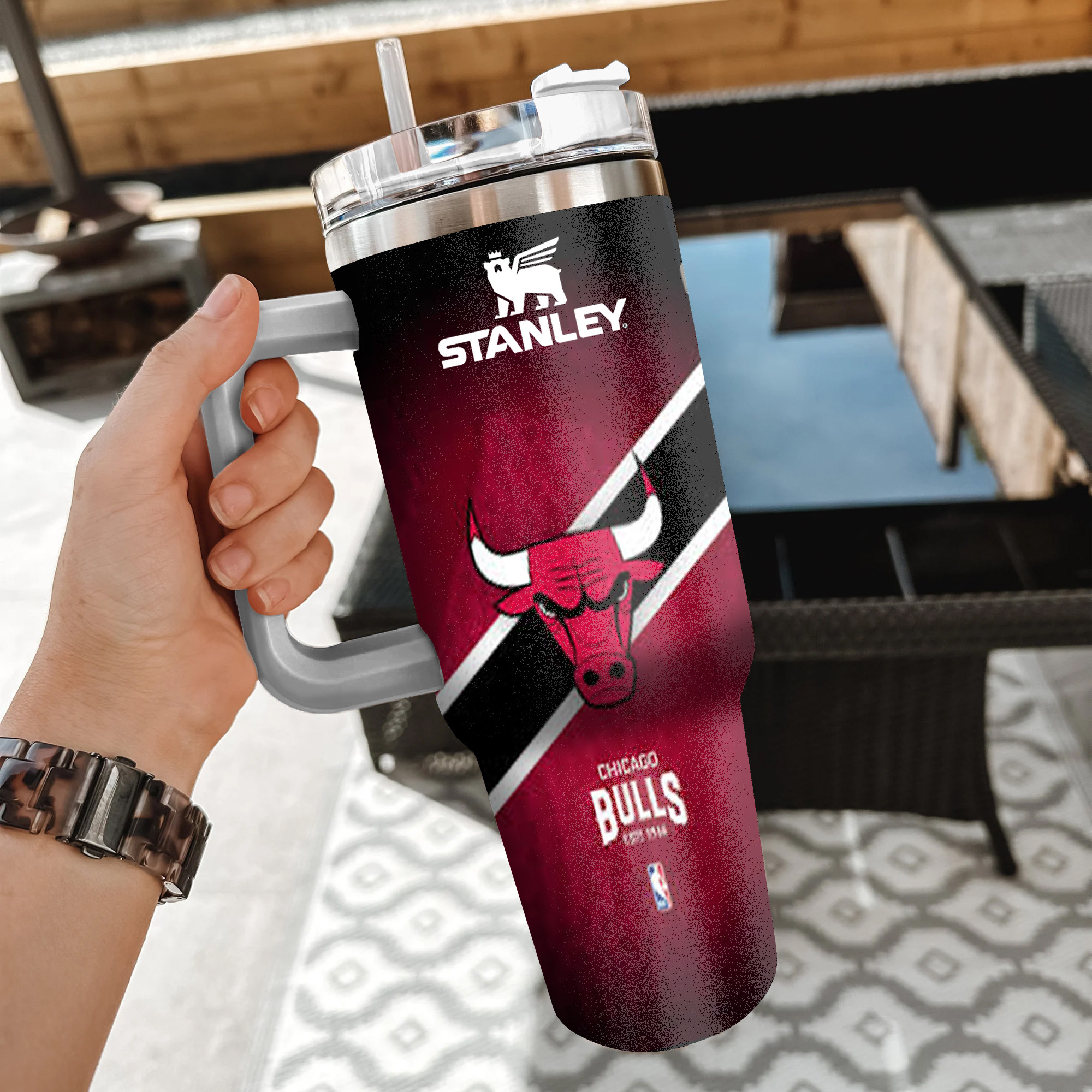 NBA Chicago Bulls Custom Stanley Cup 40 oz 30 oz Tumbler With Handle