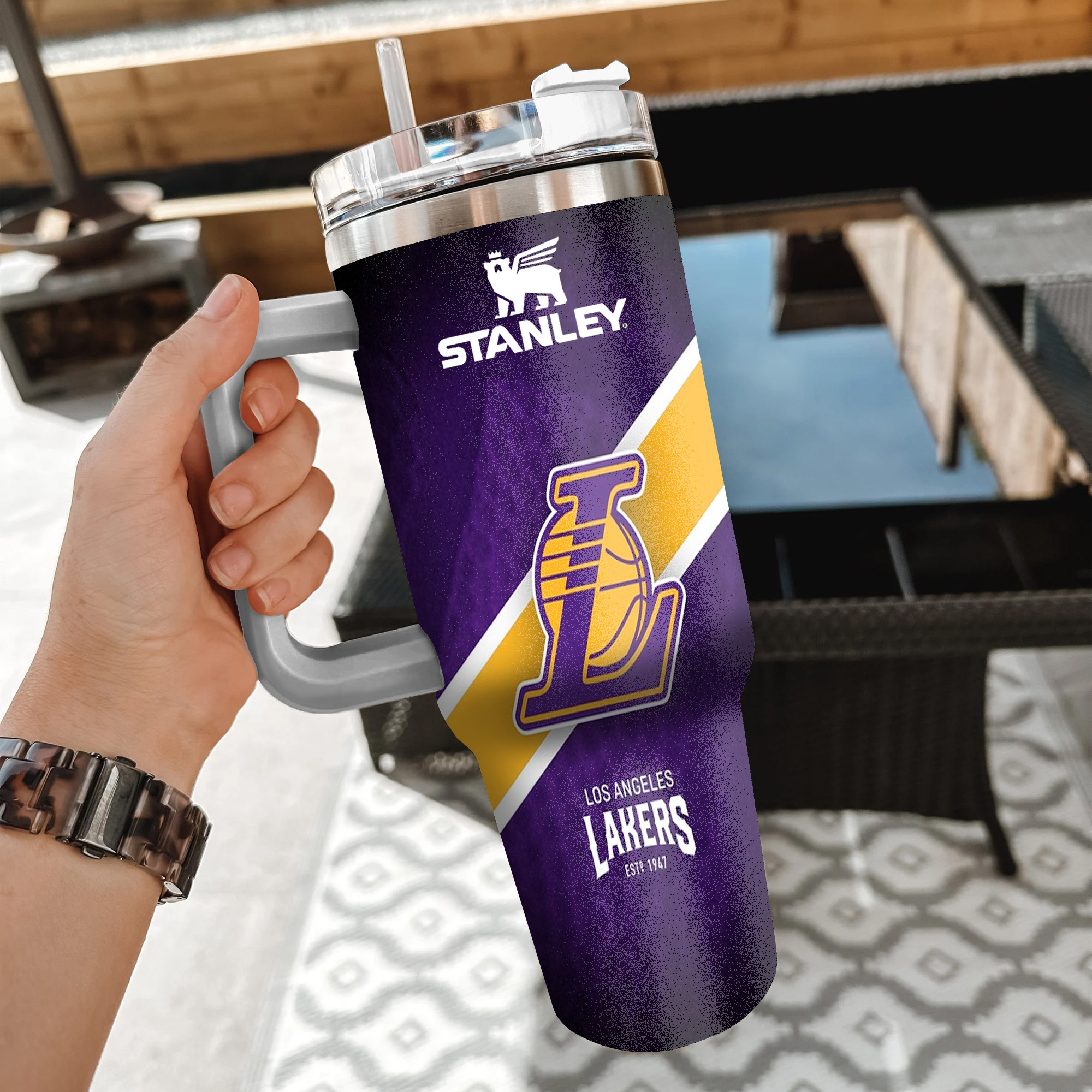 NBA Los Angeles Lakers Custom Stanley Cup 40 oz 30 oz Tumbler With Handle