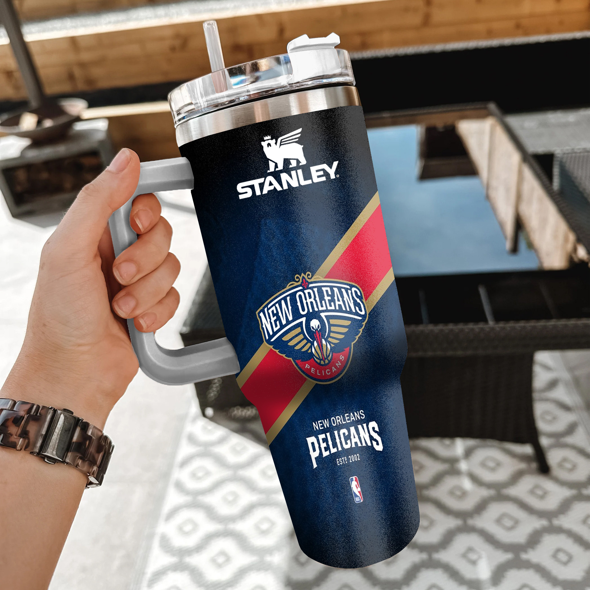 NBA New Orleans Pelicans Custom Stanley Cup 40 oz 30 oz Tumbler With Handle