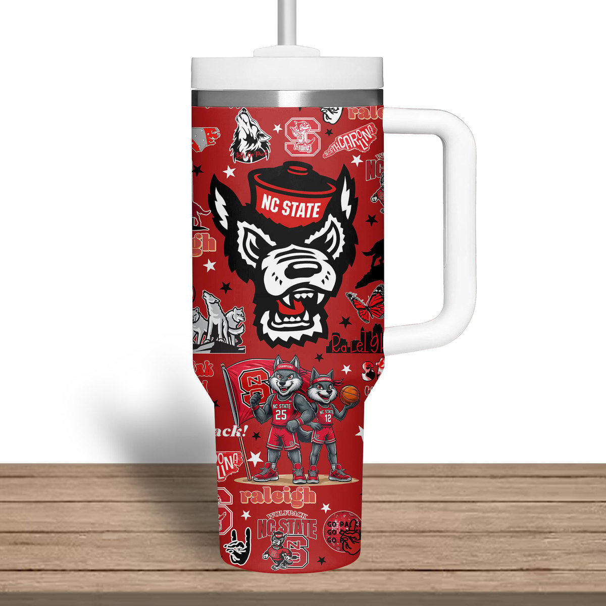 NC State Wolfpack basketball NCAA Custom Stanley Cup 40 oz 30 oz Tumbler With Handle
