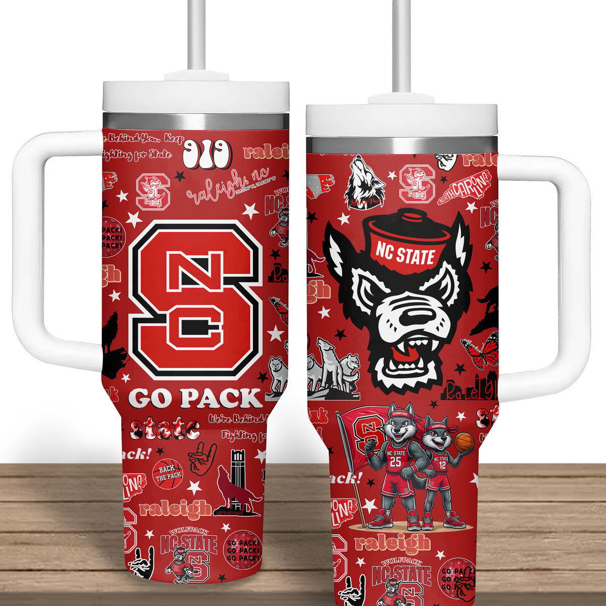 NC State Wolfpack basketball NCAA Custom Stanley Cup 40 oz 30 oz Tumbler With Handle